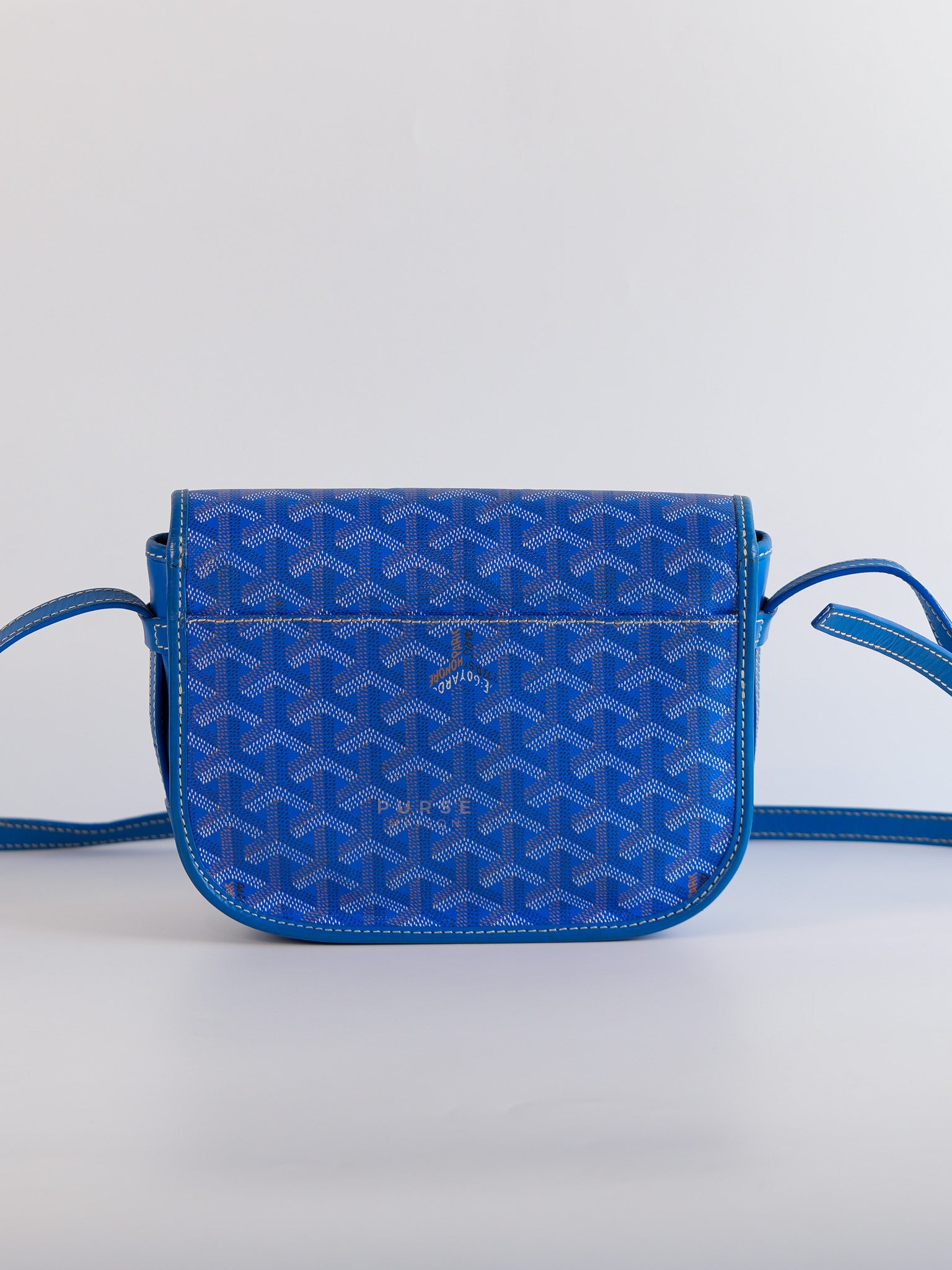 Belvedere PM in Blue Goyardine Canvas