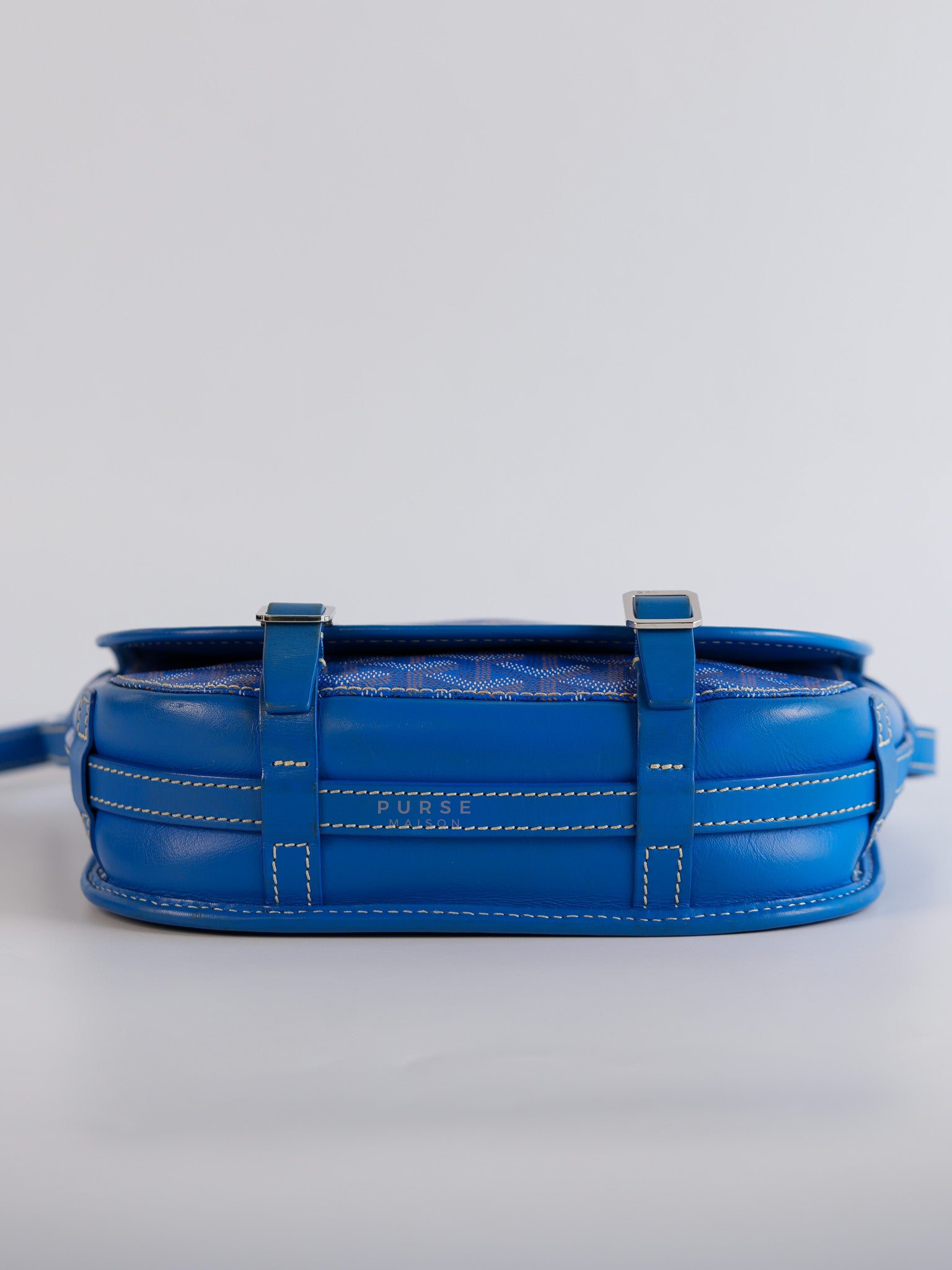 Belvedere PM in Blue Goyardine Canvas