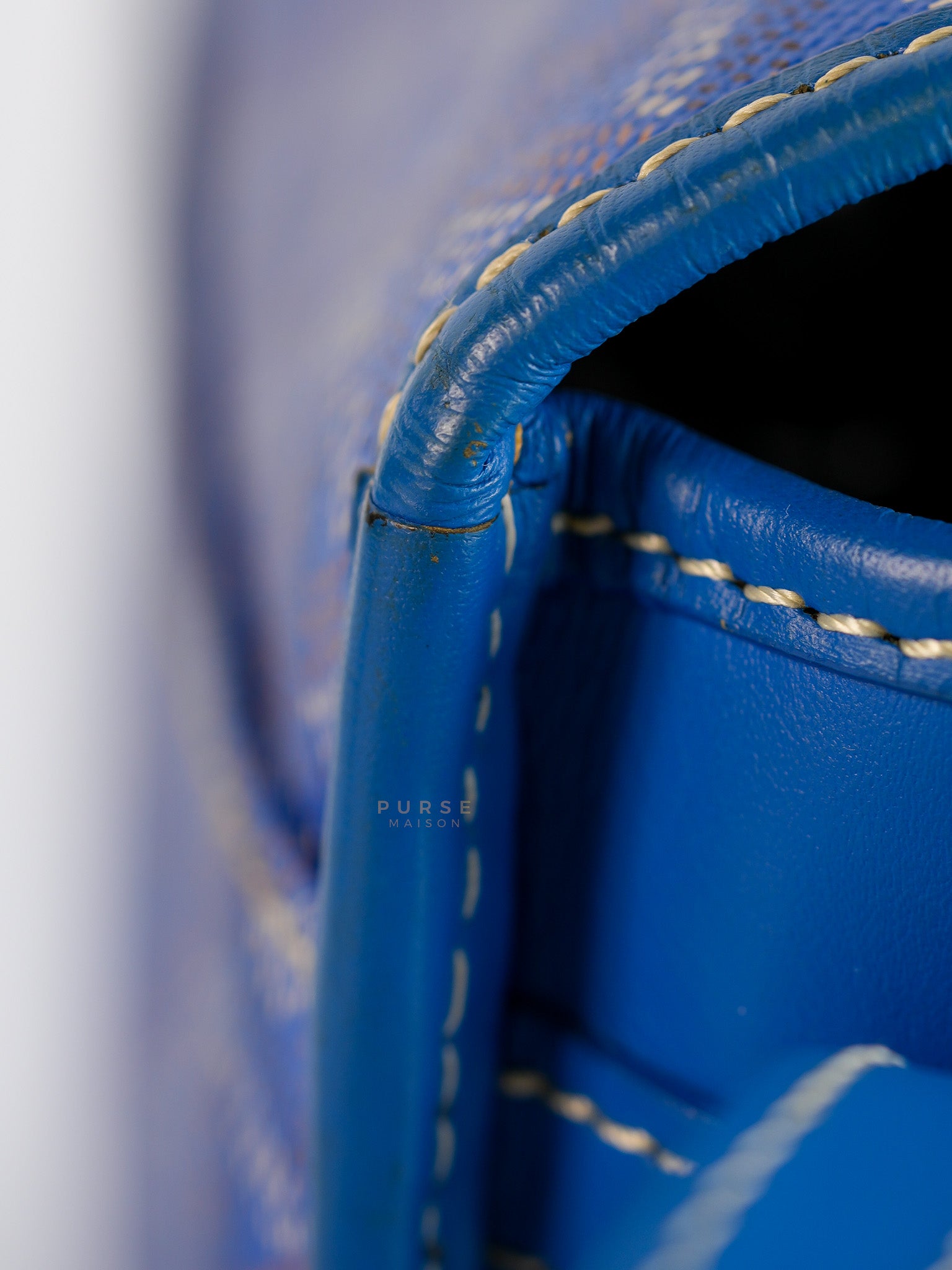 Belvedere PM in Blue Goyardine Canvas