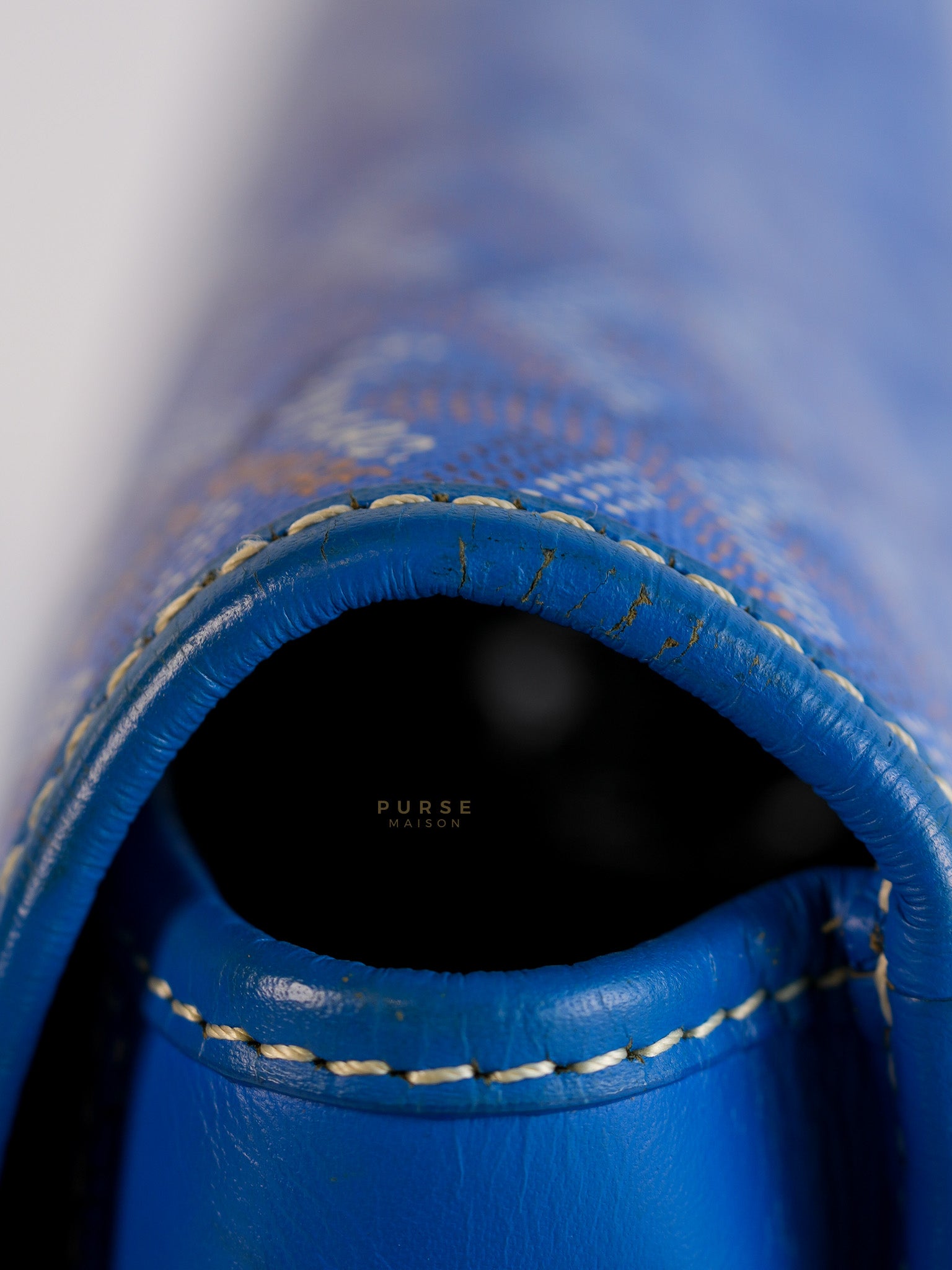 Belvedere PM in Blue Goyardine Canvas