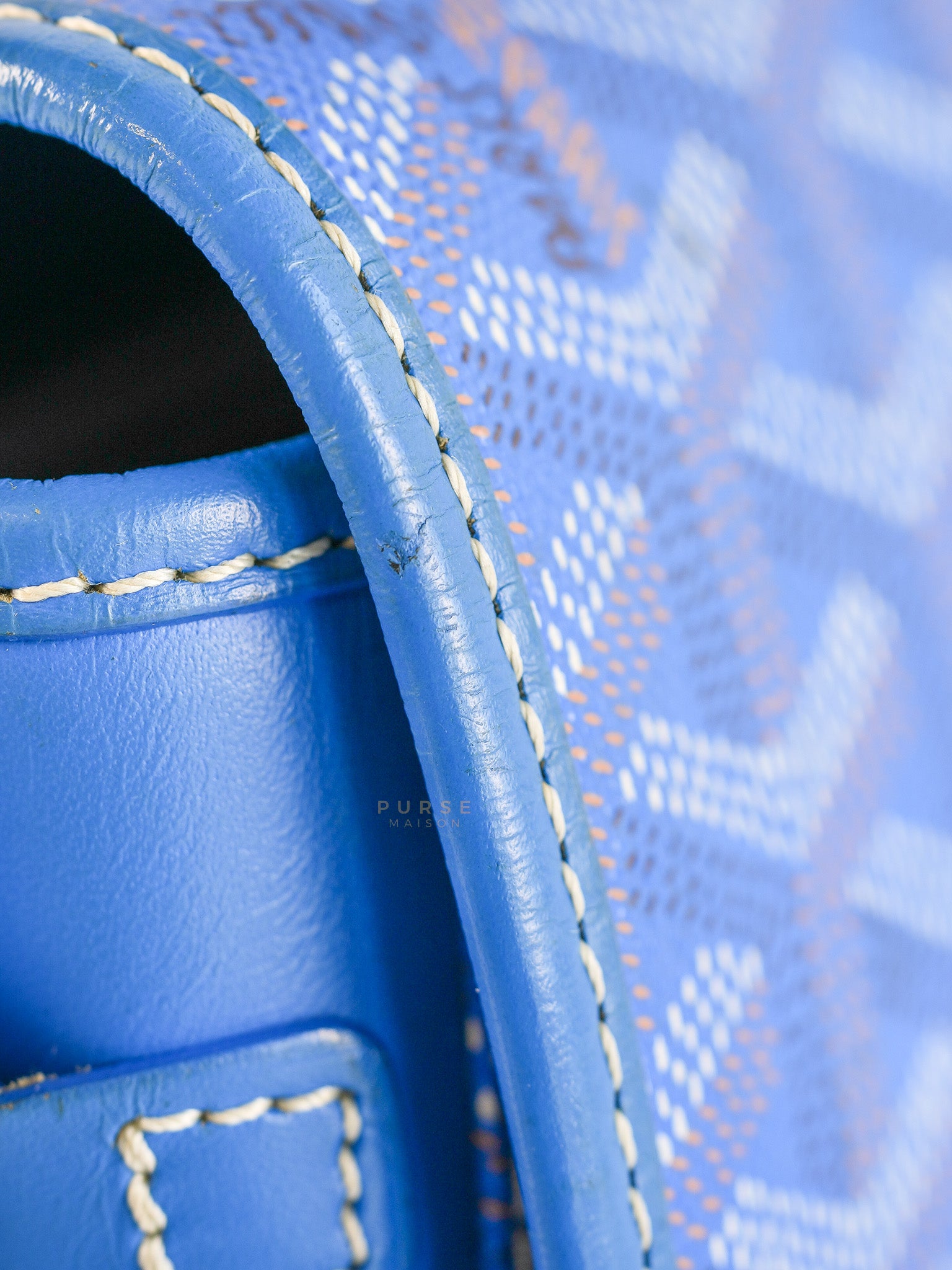 Belvedere PM in Blue Goyardine Canvas