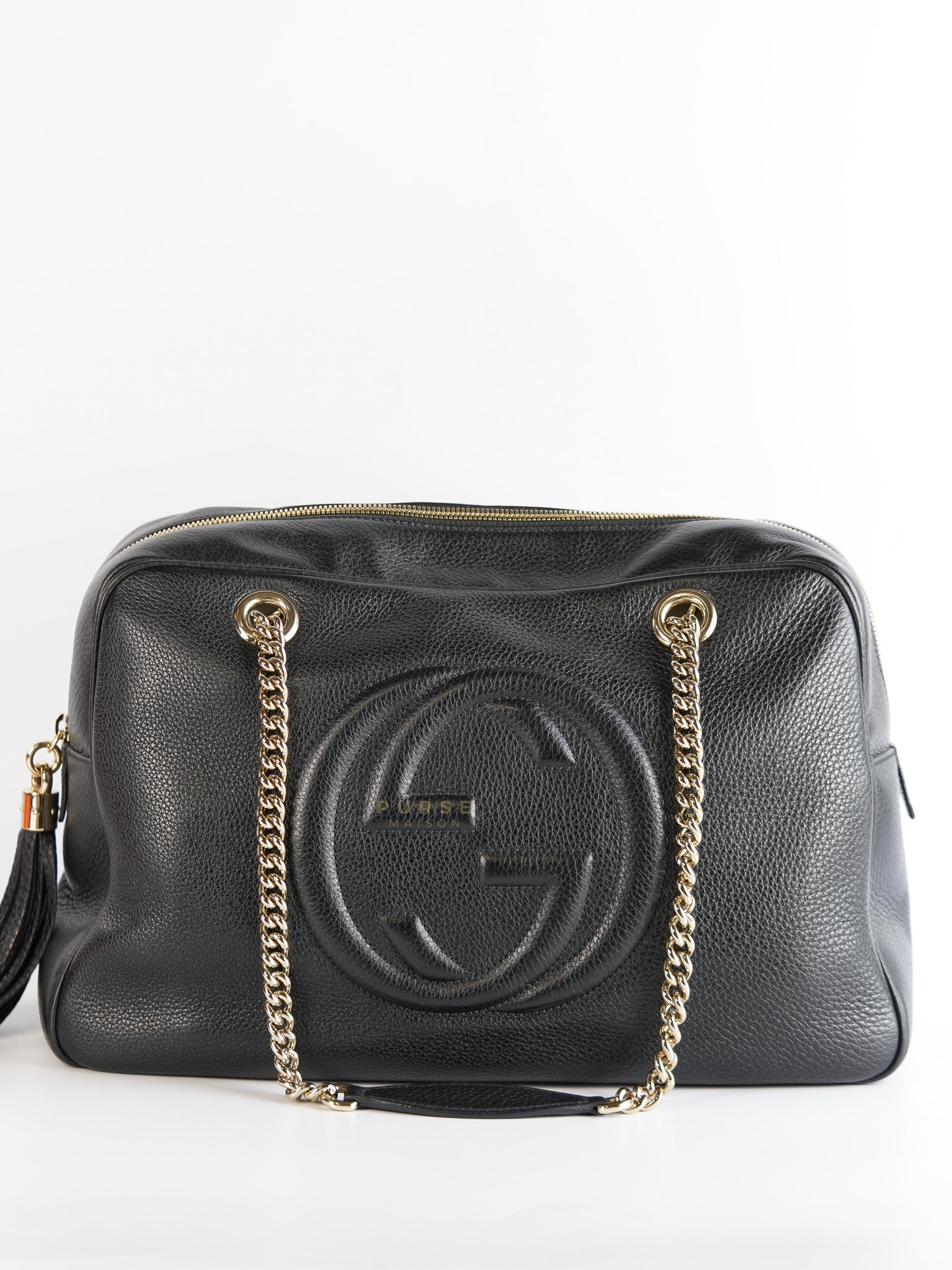 Soho Pebbled Calfskin Leather Tote Bag