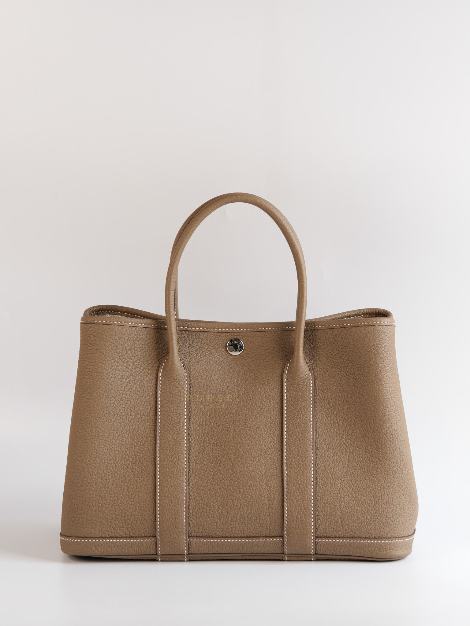 Garden Party Tote(GPT) 30 Etoupe Togo Leather in Palladium Hardware, Stamp U(2022)