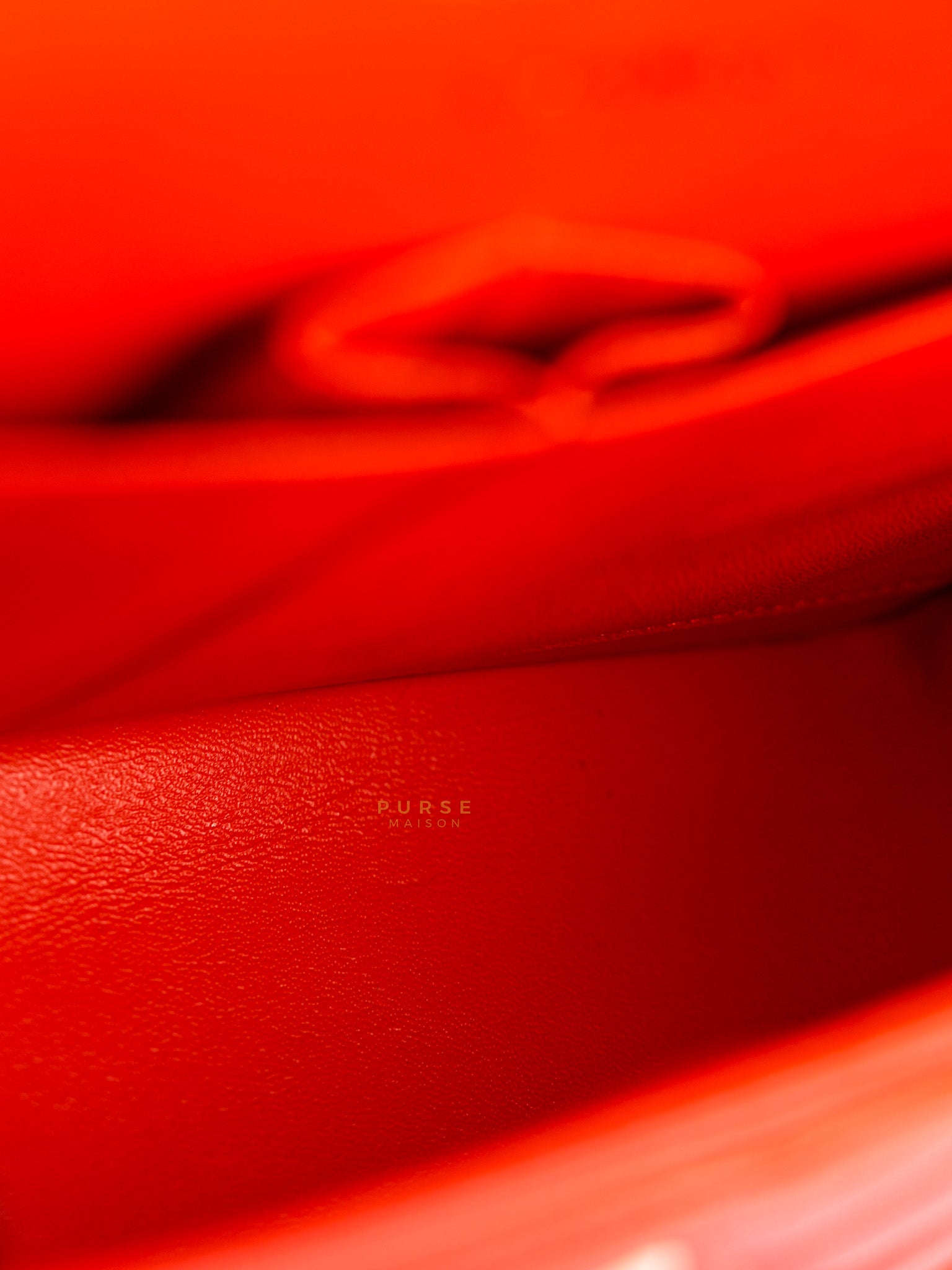 Classic Double Flap Jumbo in Dark Coral Caviar Leather Light Gold Hardware(Series 27)