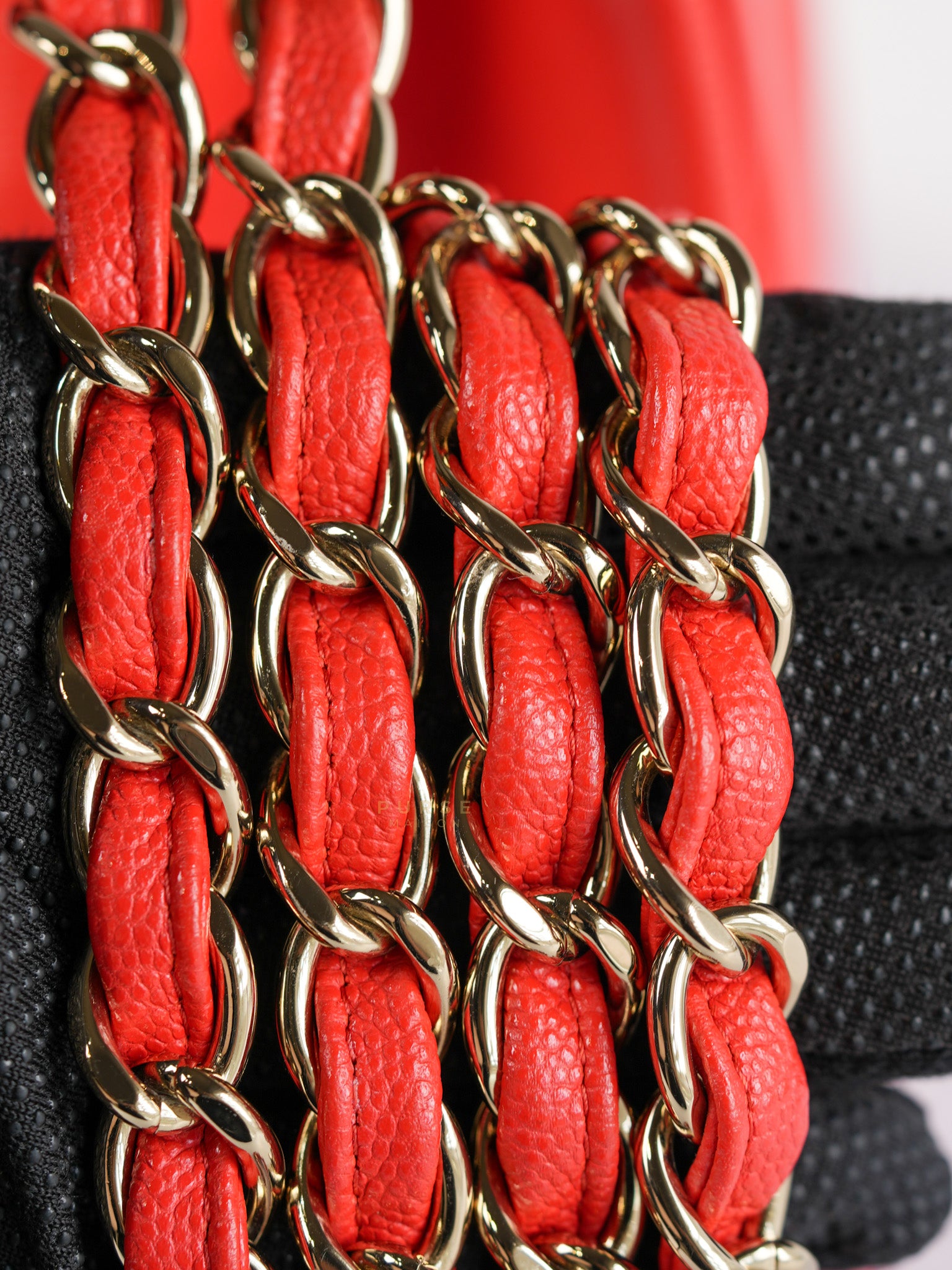 Classic Double Flap Jumbo in Dark Coral Caviar Leather Light Gold Hardware(Series 27)