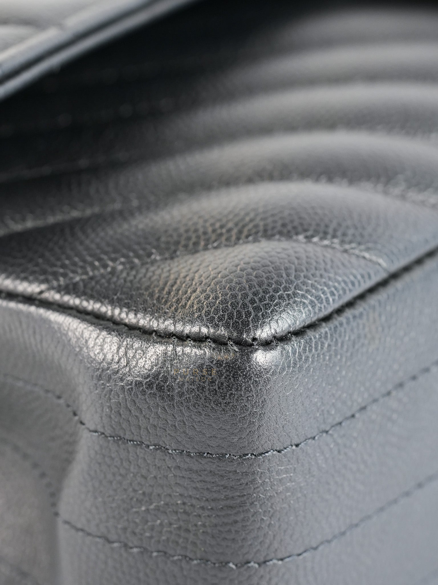Classic Double Flap Medium Chevron Calfskin Leather and Gold Hardware Series 31