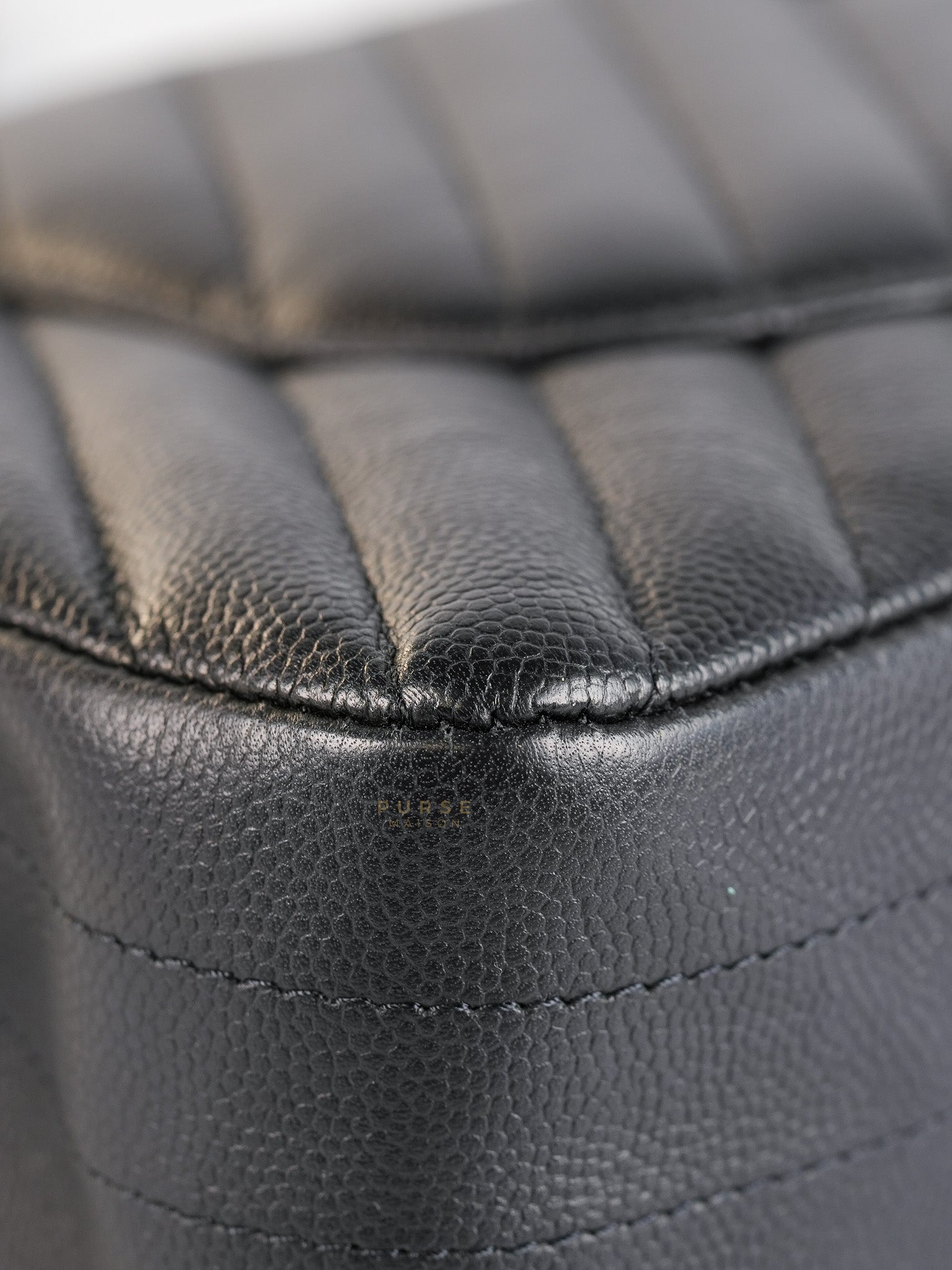 Classic Double Flap Medium Chevron Calfskin Leather and Gold Hardware Series 31