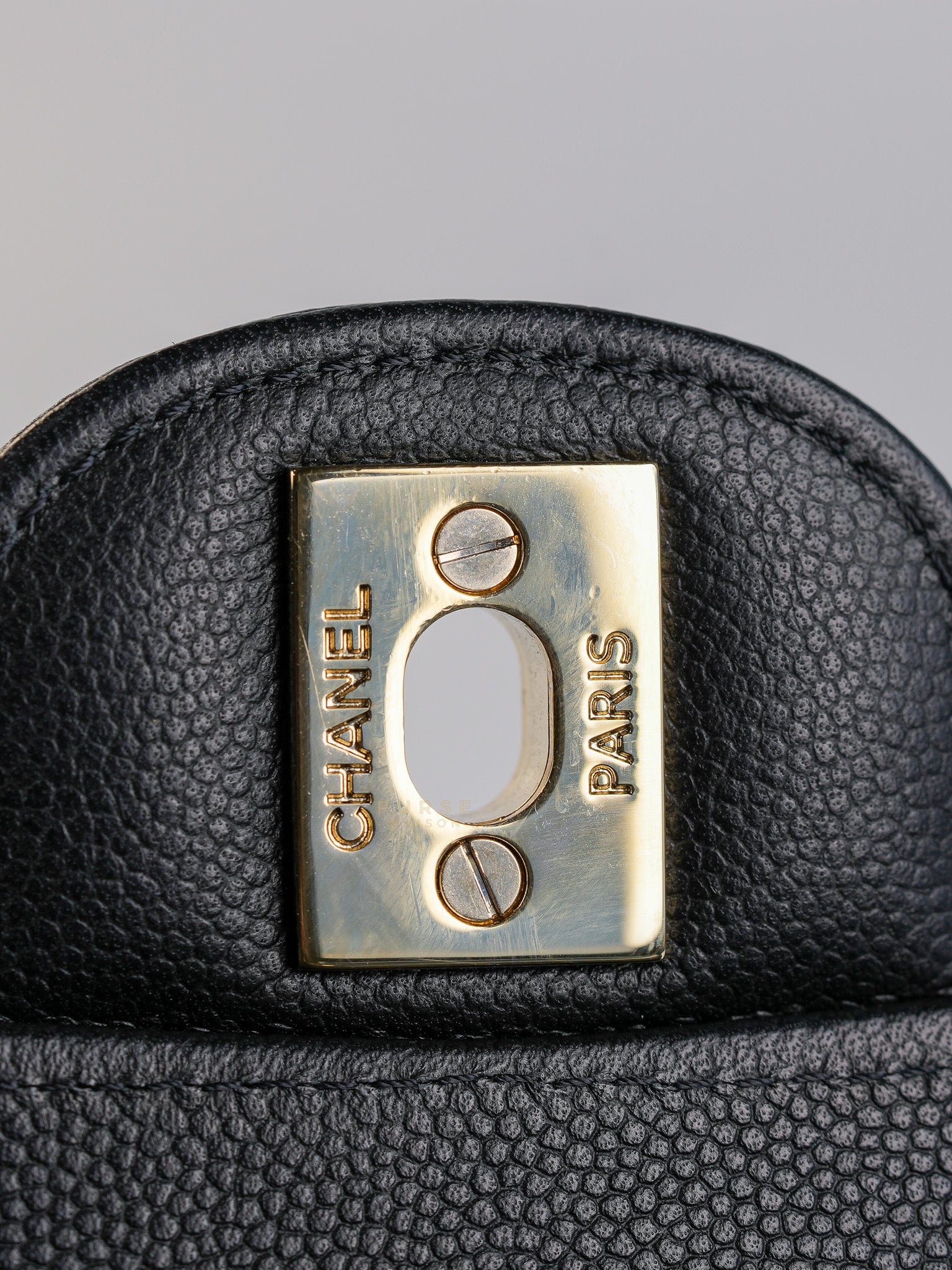 Classic Double Flap Medium Chevron Calfskin Leather and Gold Hardware Series 31