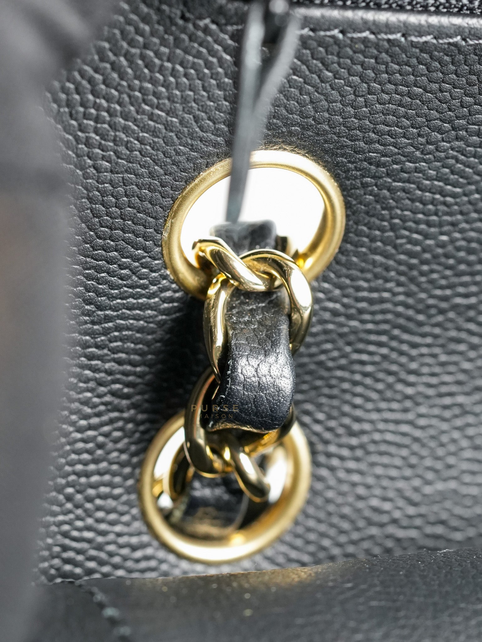 Classic Double Flap Medium Chevron Calfskin Leather and Gold Hardware Series 31