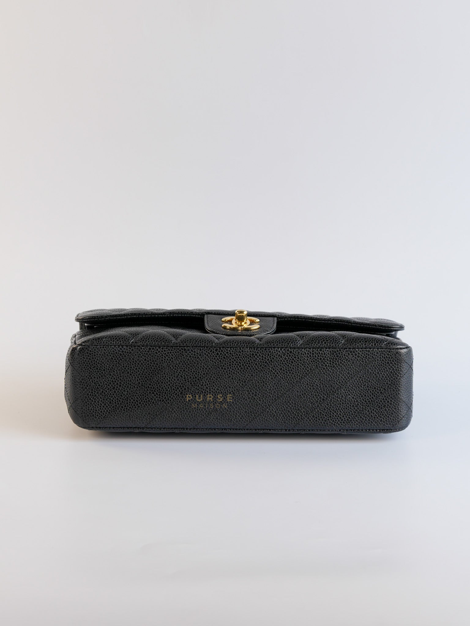 Classic Double Flap in Black Caviar Leather Gold Hardware(Series 13)