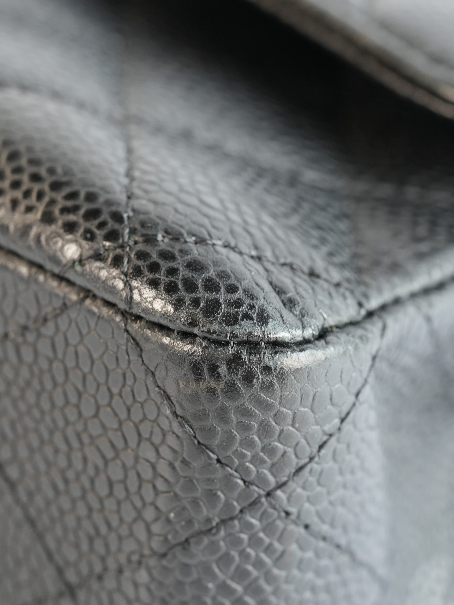 Classic Double Flap in Black Caviar Leather Gold Hardware(Series 13)