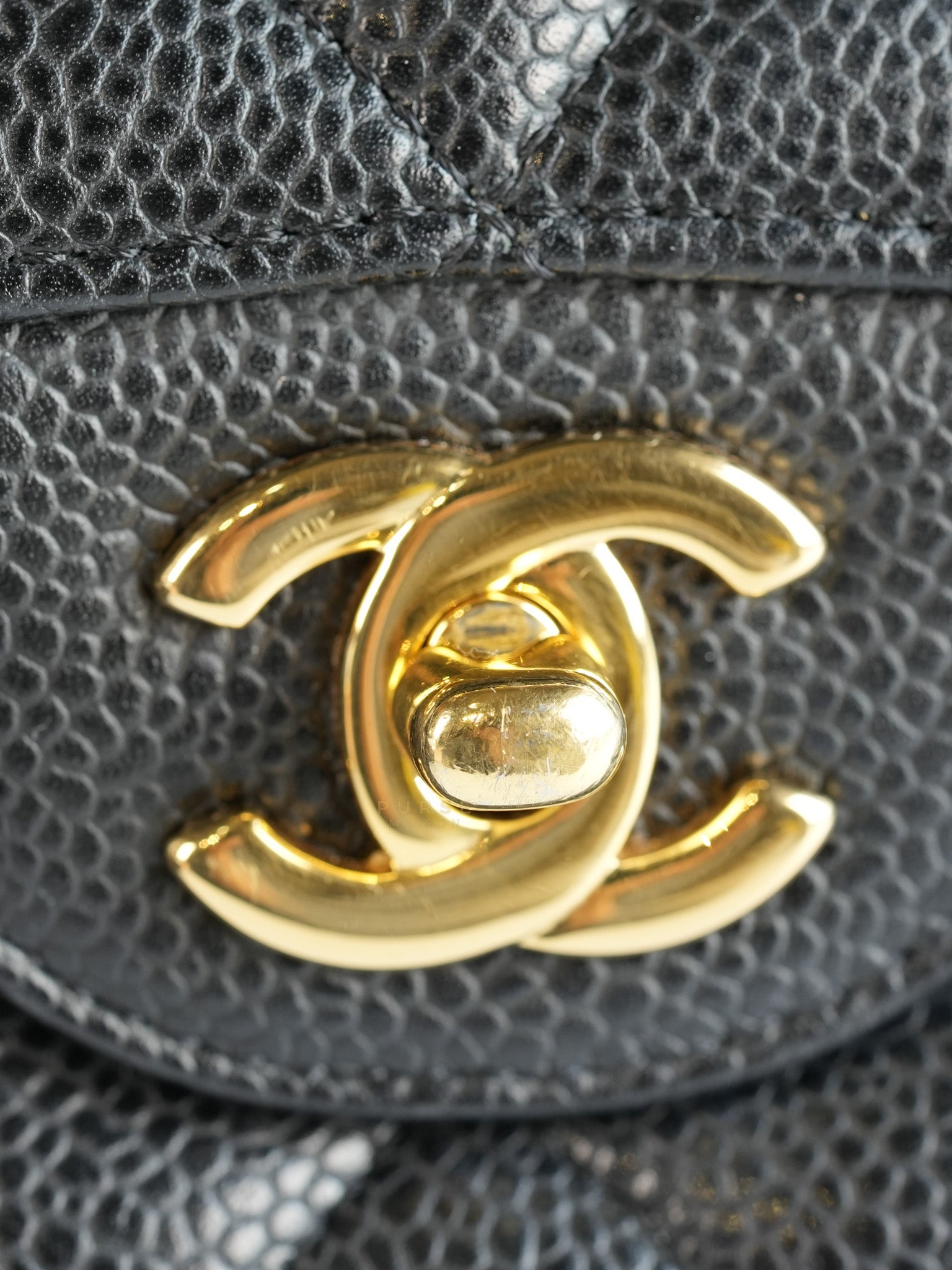 Classic Double Flap in Black Caviar Leather Gold Hardware(Series 13)
