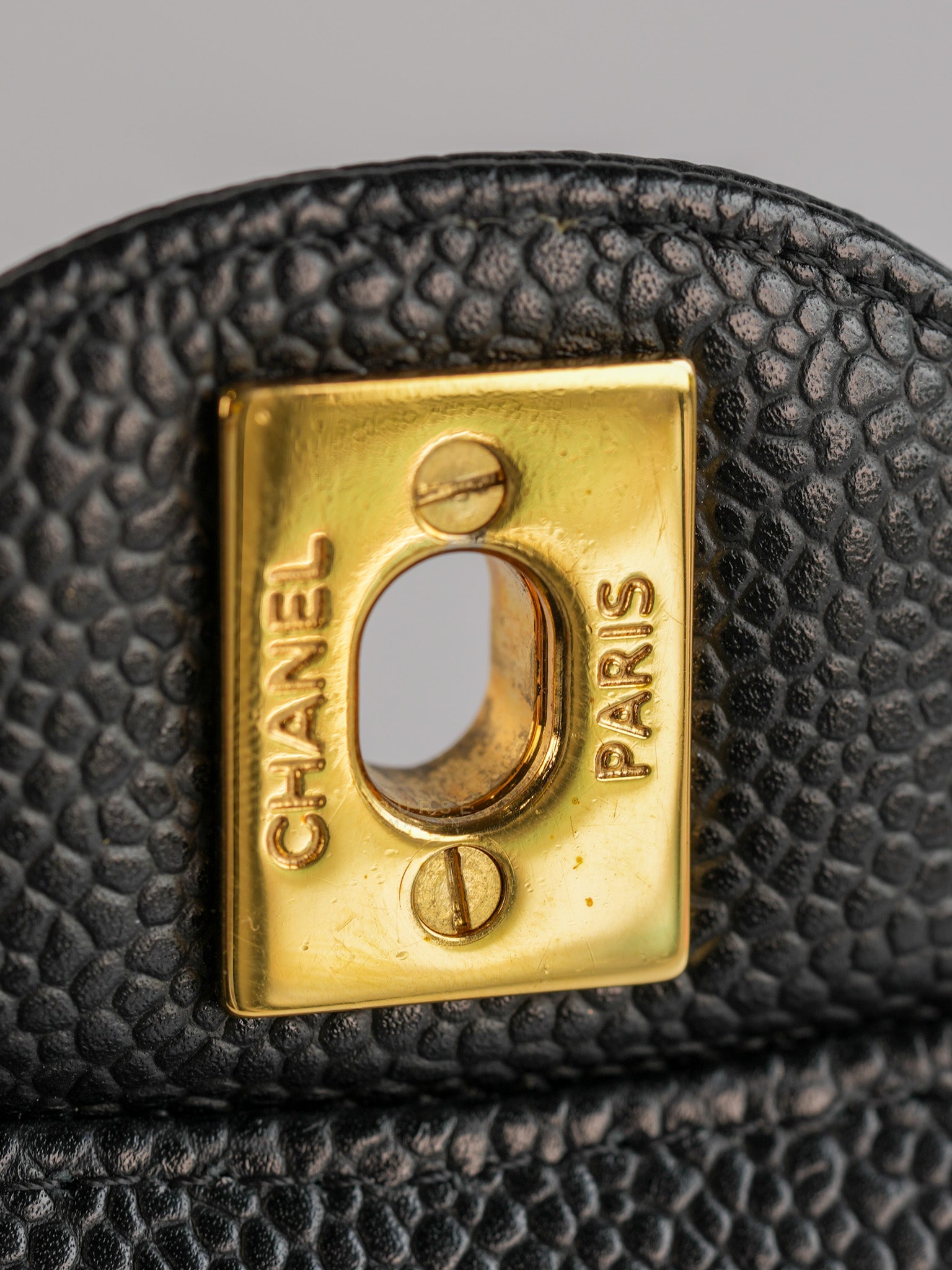 Classic Double Flap in Black Caviar Leather Gold Hardware(Series 13)