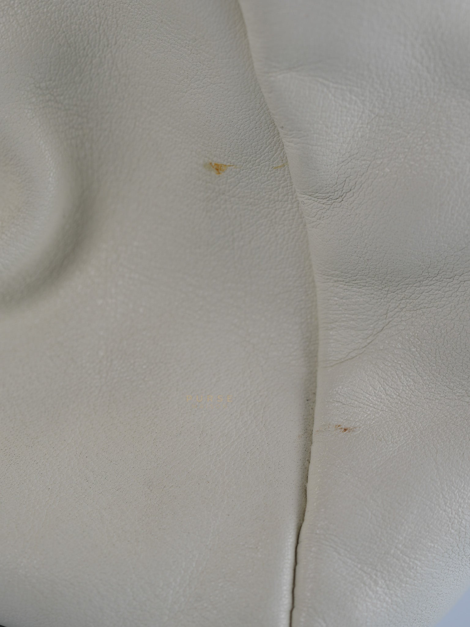 Rodeo Drive White Calfskin Leather and Shiny Gold Hardwaere Hobo Bag Series 12