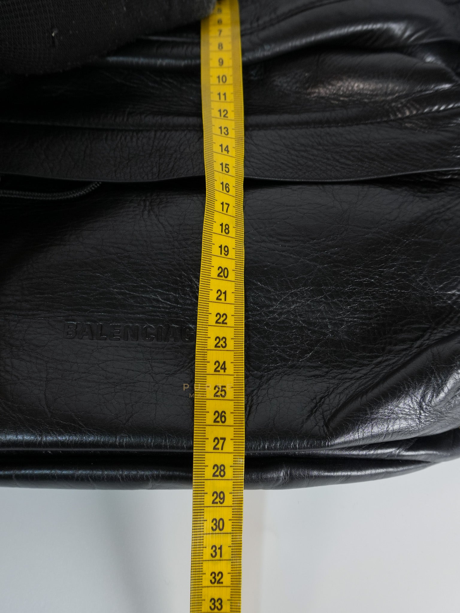Chest Bag Large in Black Calfskin Leather