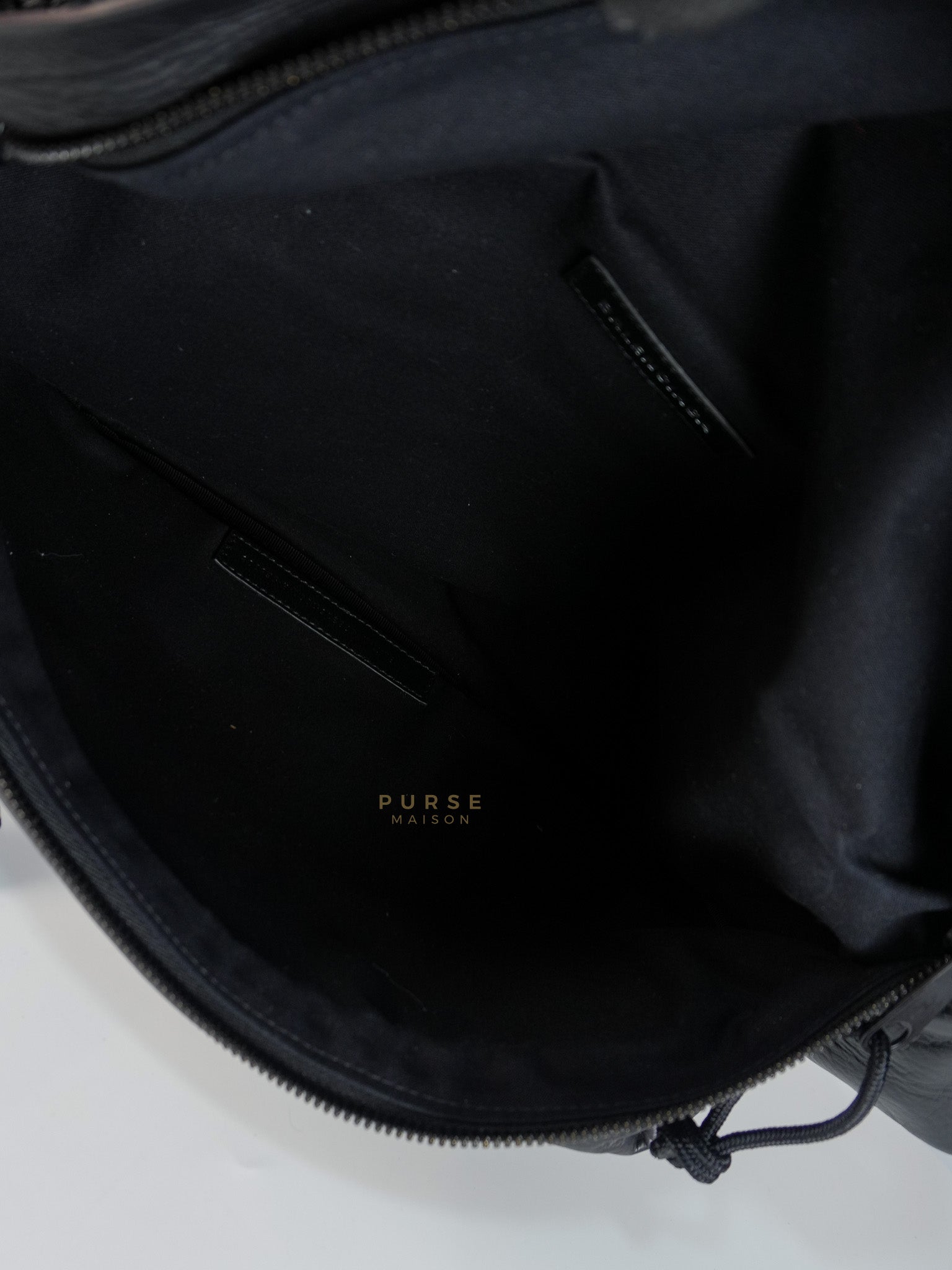 Chest Bag Large in Black Calfskin Leather