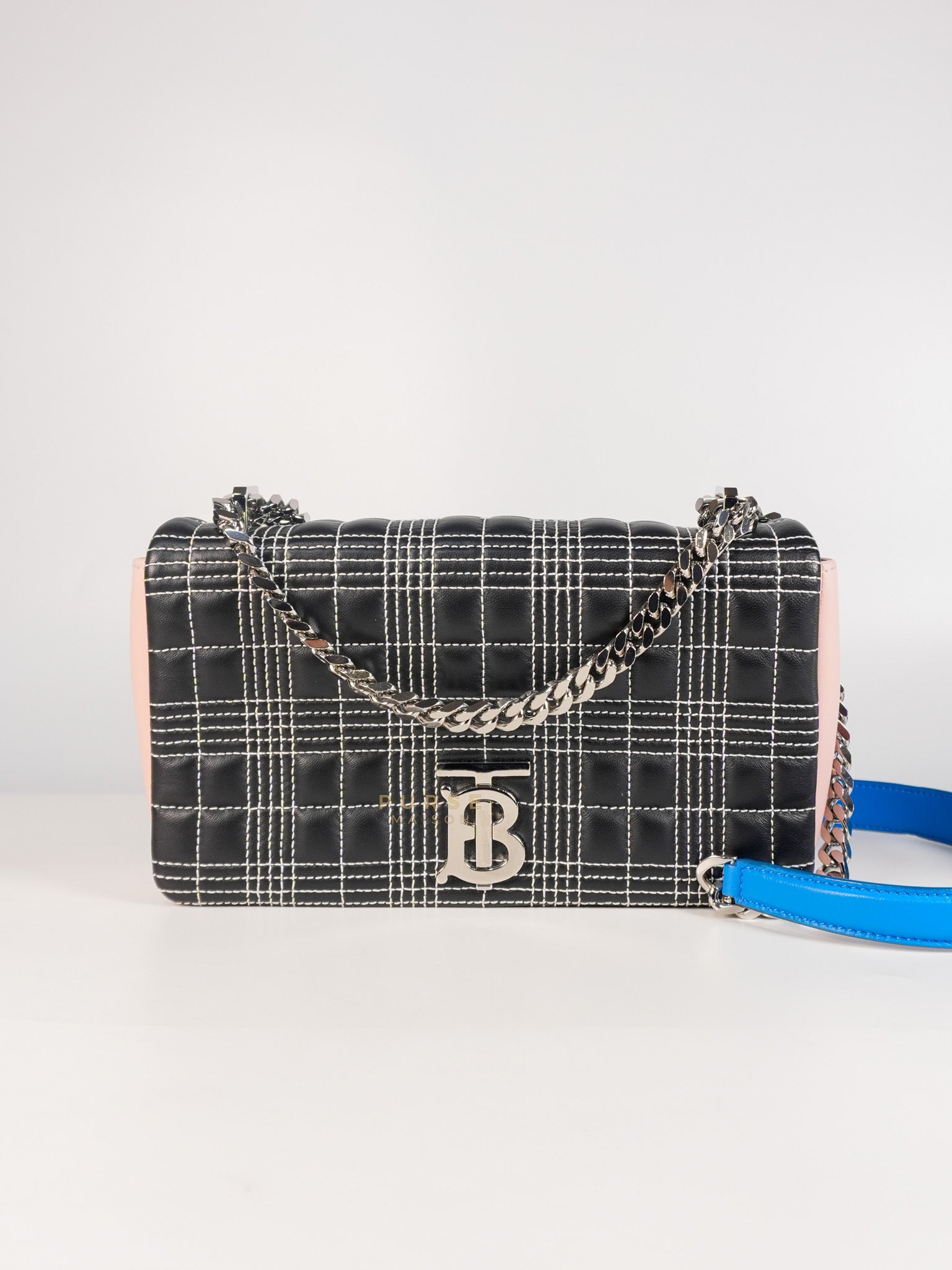 Lola Tri-Color in Pink & in Lambskin Leather Chain Bag