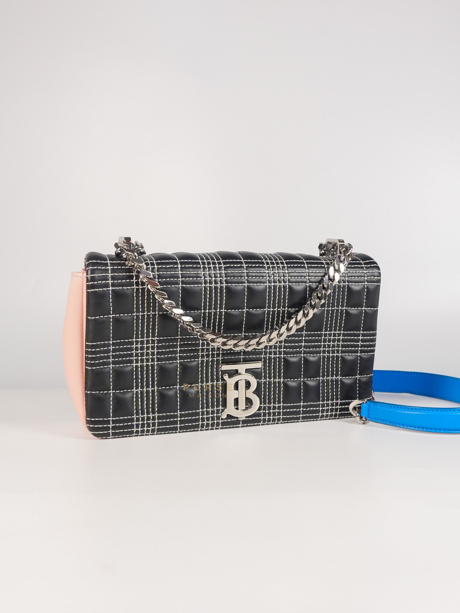 Lola Tri-Color in Pink & in Lambskin Leather Chain Bag