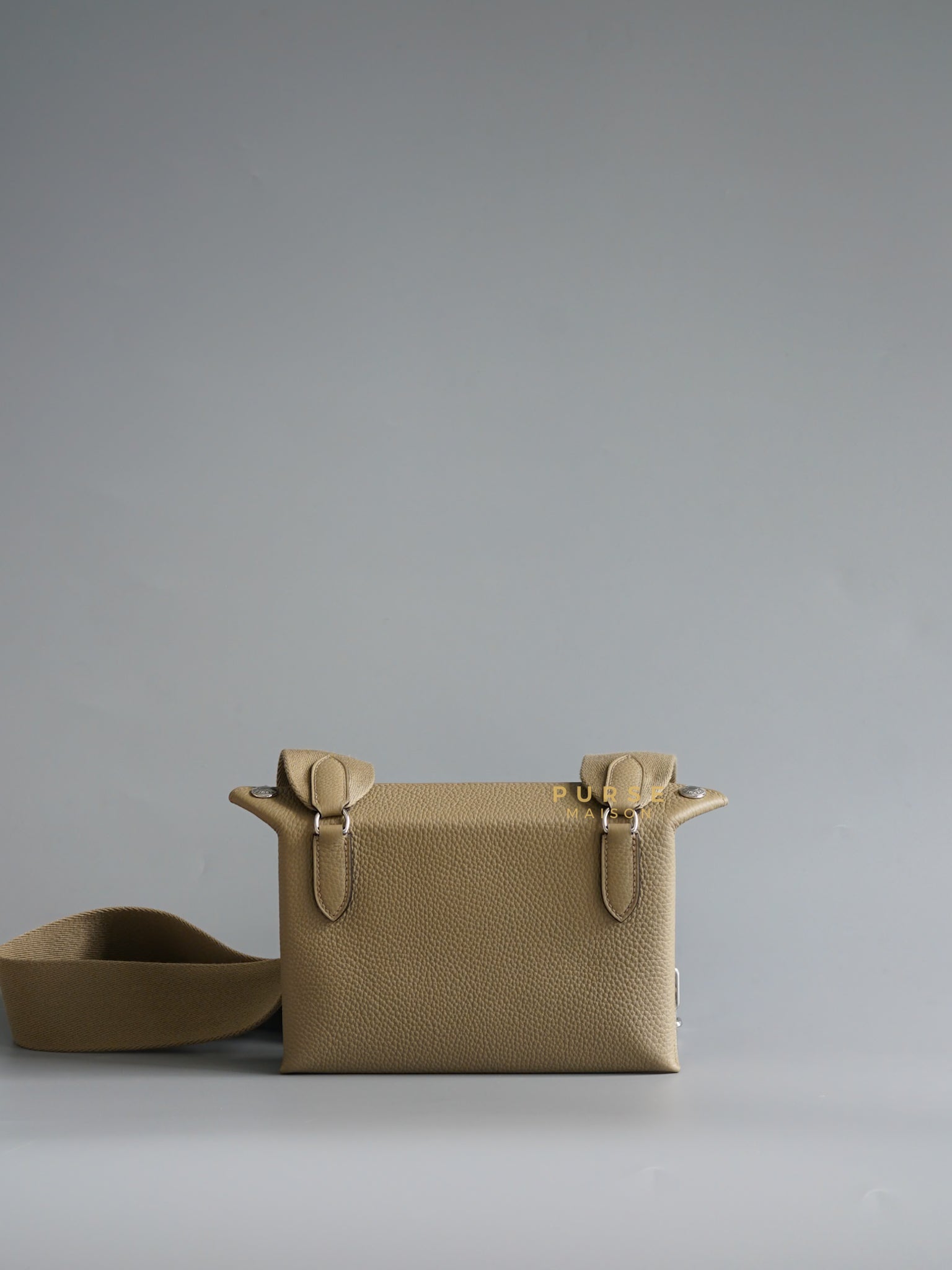 Videpoches Bag in Beige Marfa Togo Calfskin Leather Stamp B | Purse Maison Luxury Bags Shop