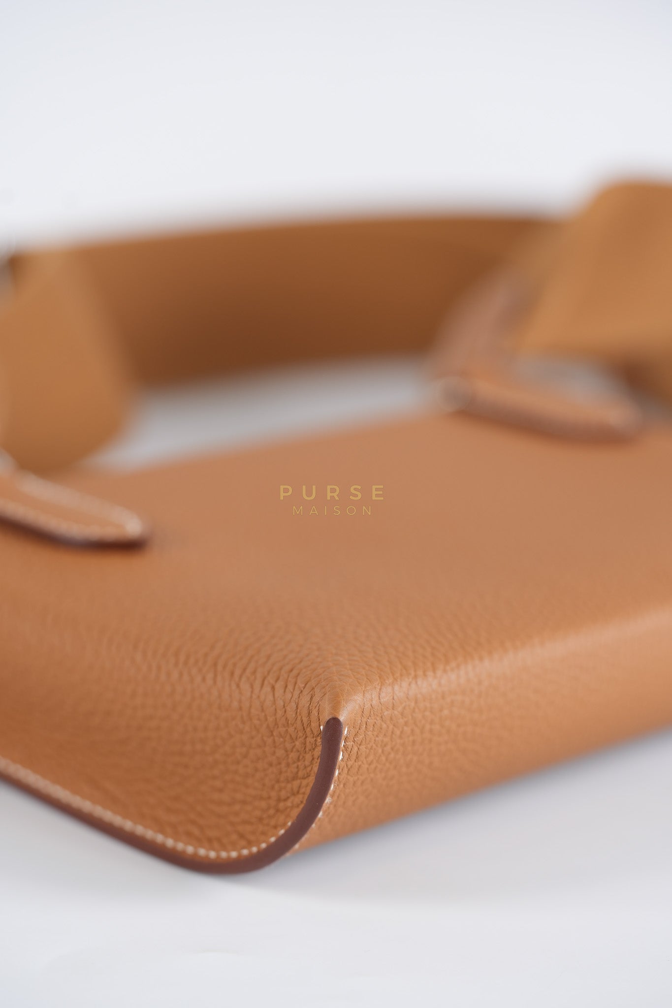 Videpoches Bag in Gold Togo Leather & Palladium Hardware Stamp W (2024) | Purse Maison Luxury Bags Shop