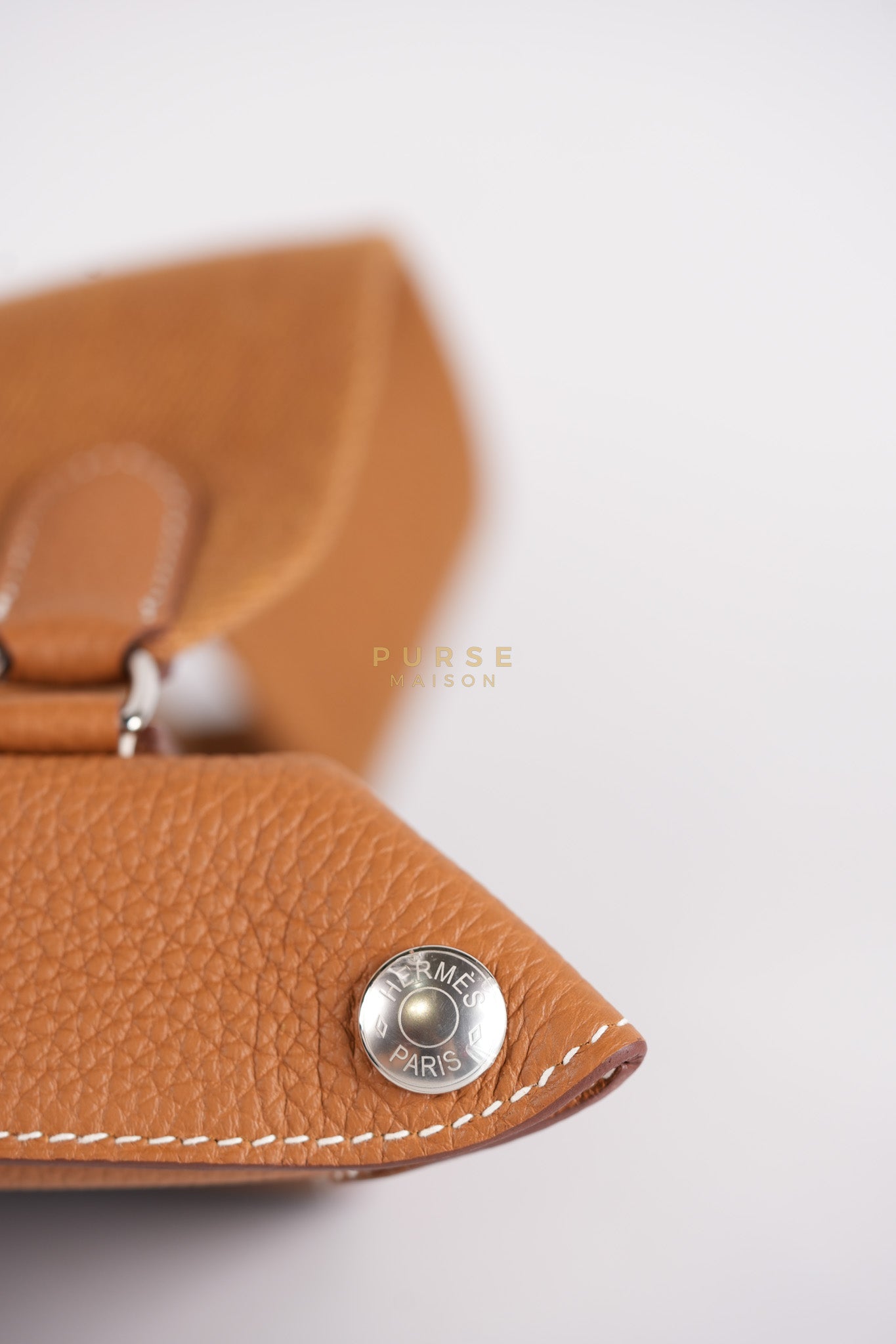Videpoches Bag in Gold Togo Leather & Palladium Hardware Stamp W (2024) | Purse Maison Luxury Bags Shop
