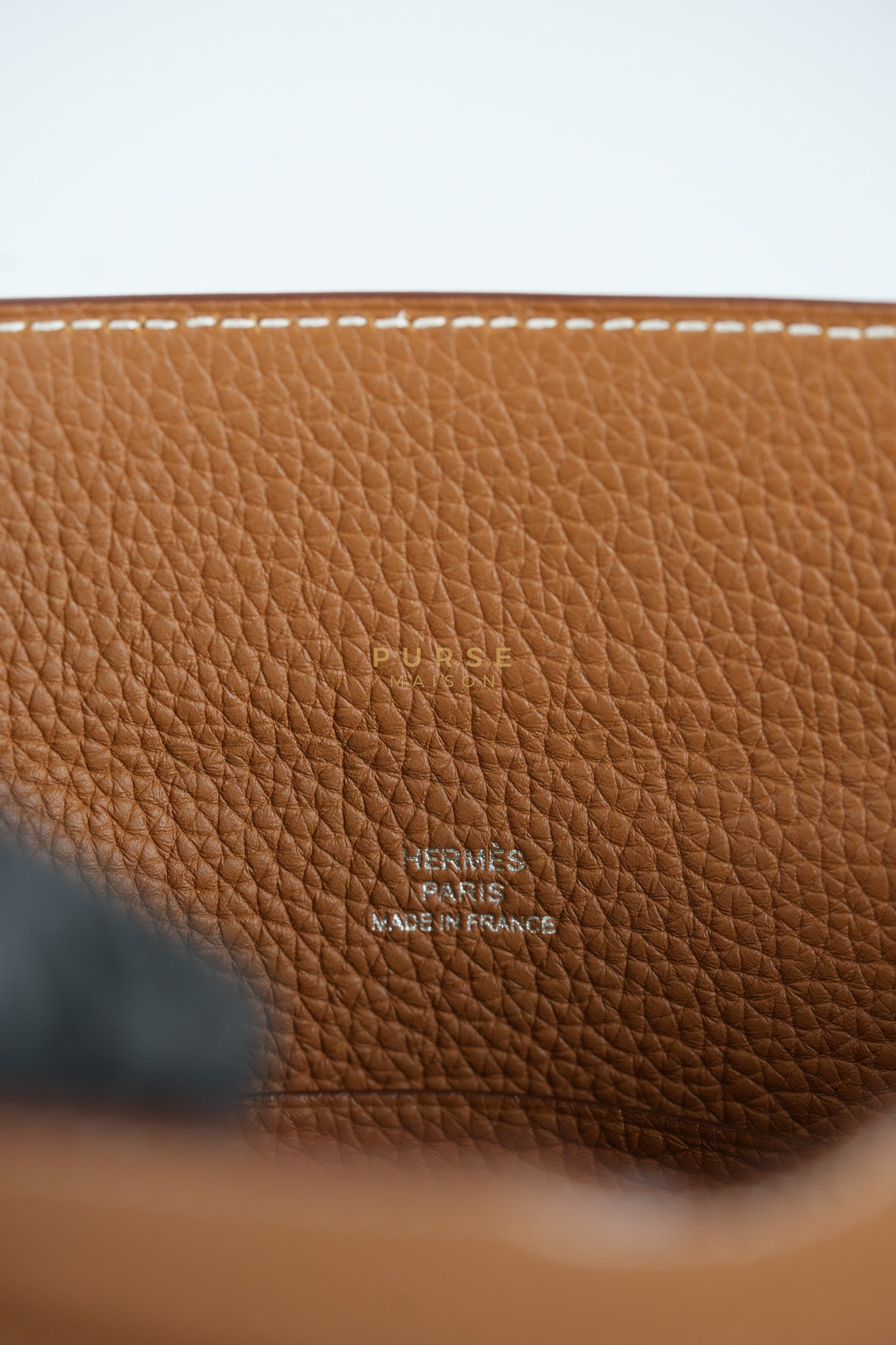 Videpoches Bag in Gold Togo Leather & Palladium Hardware Stamp W (2024) | Purse Maison Luxury Bags Shop