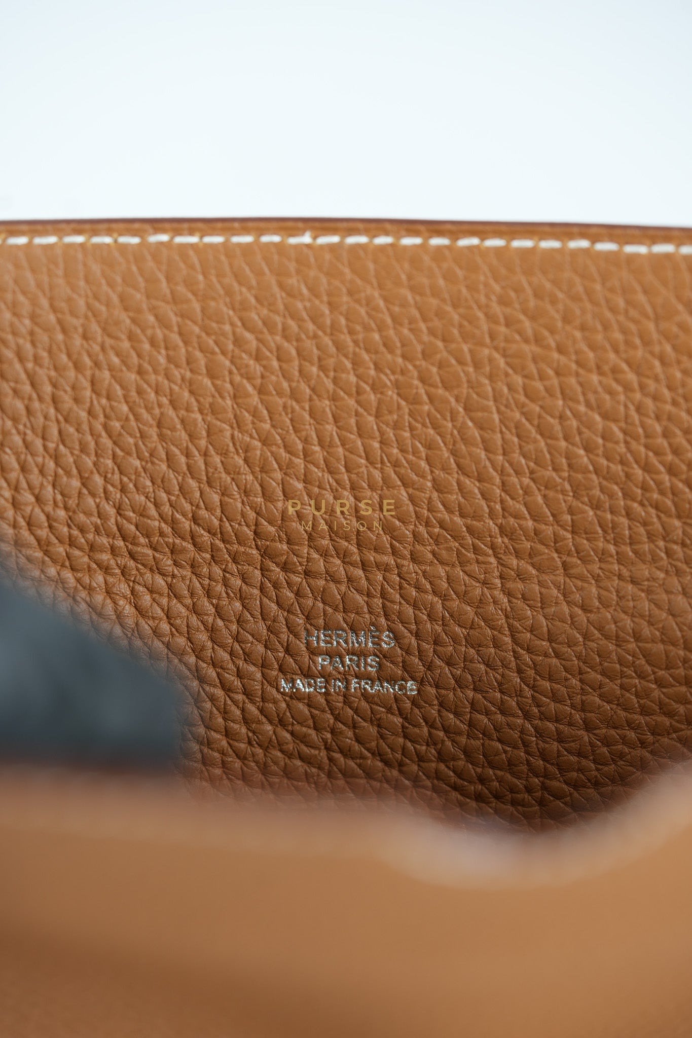 Videpoches Bag in Gold Togo Leather & Palladium Hardware Stamp W (2024) | Purse Maison Luxury Bags Shop