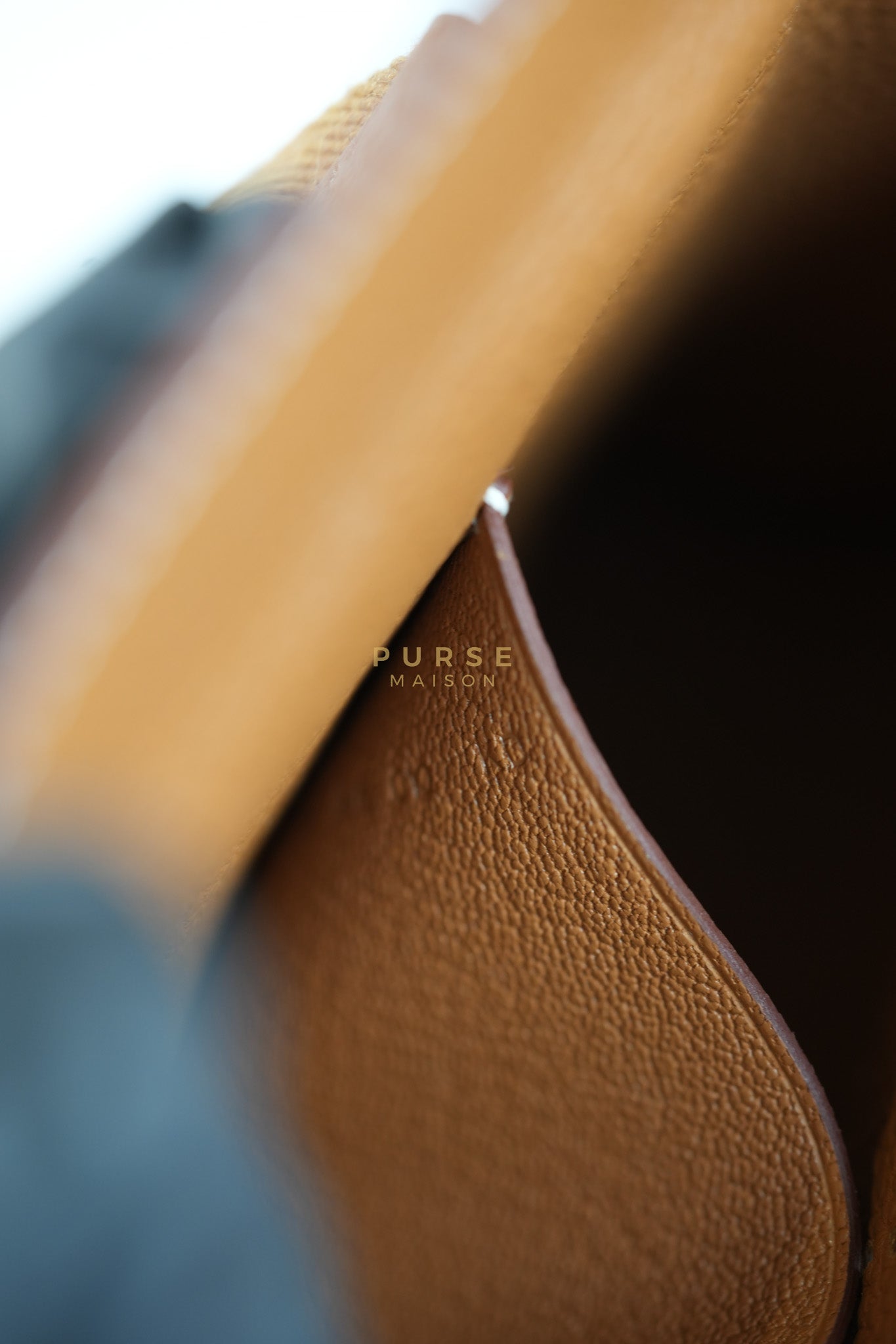 Videpoches Bag in Gold Togo Leather & Palladium Hardware Stamp W (2024) | Purse Maison Luxury Bags Shop