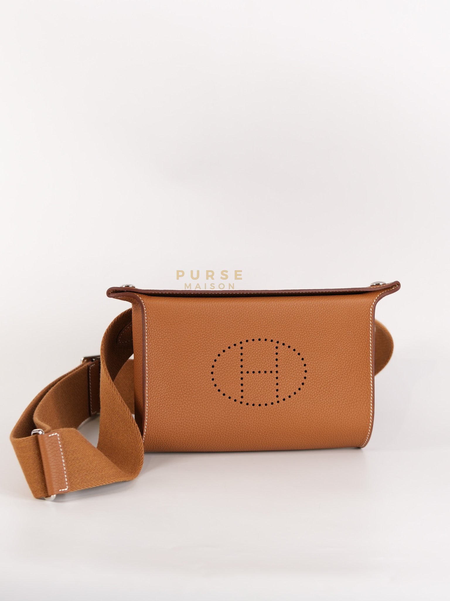 Videpoches Bag in Gold Togo Leather & Palladium Hardware Stamp W (2024) | Purse Maison Luxury Bags Shop