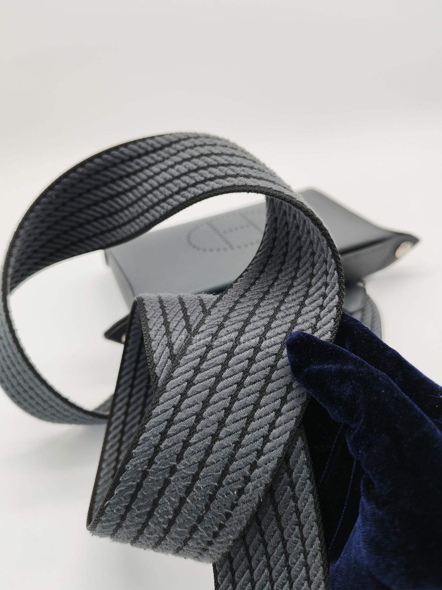 Videopoches in Gris Misty Togo Leather Sangle Cordage and Palladium Hardware Stamp K (2025) | Purse Maison Luxury Bags Shop