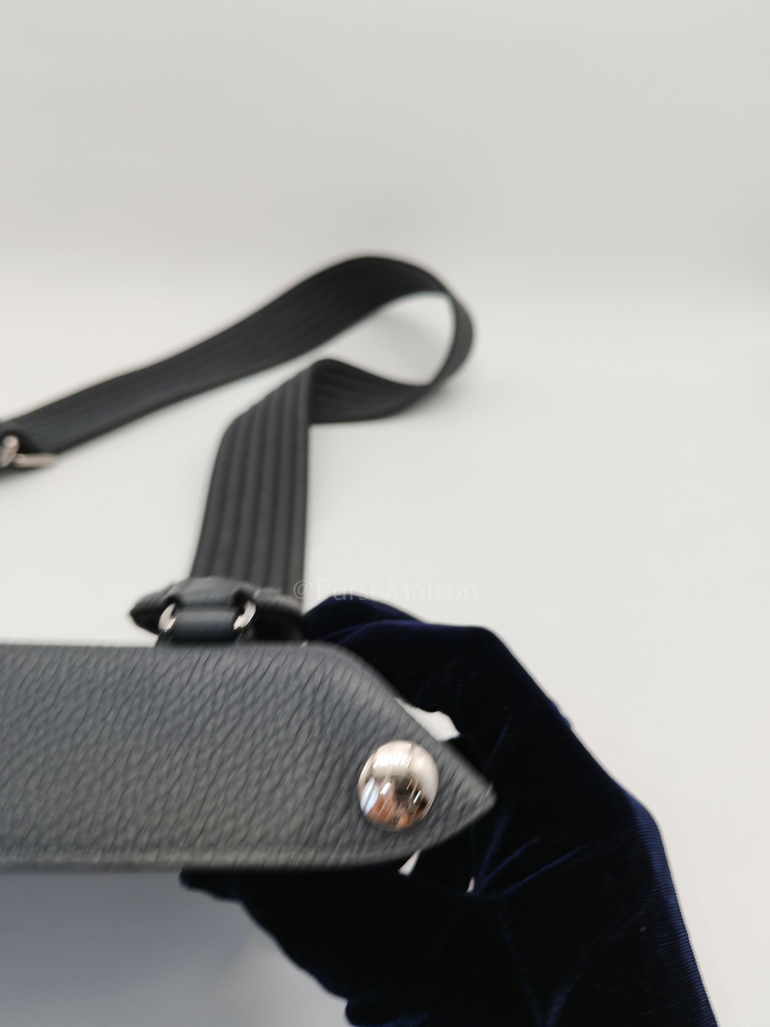 Videopoches in Gris Misty Togo Leather Sangle Cordage and Palladium Hardware Stamp K (2025) | Purse Maison Luxury Bags Shop