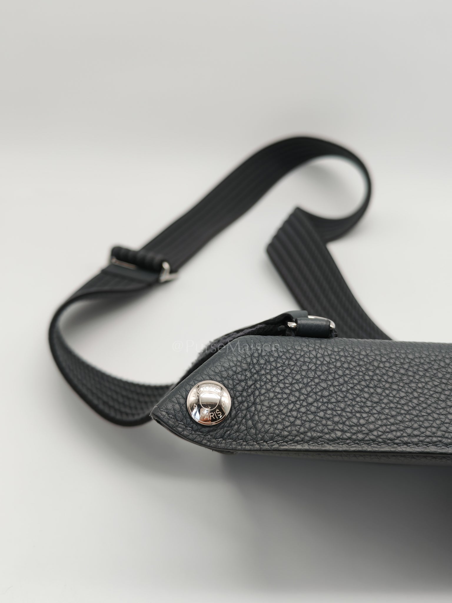Videopoches in Gris Misty Togo Leather Sangle Cordage and Palladium Hardware Stamp K (2025) | Purse Maison Luxury Bags Shop