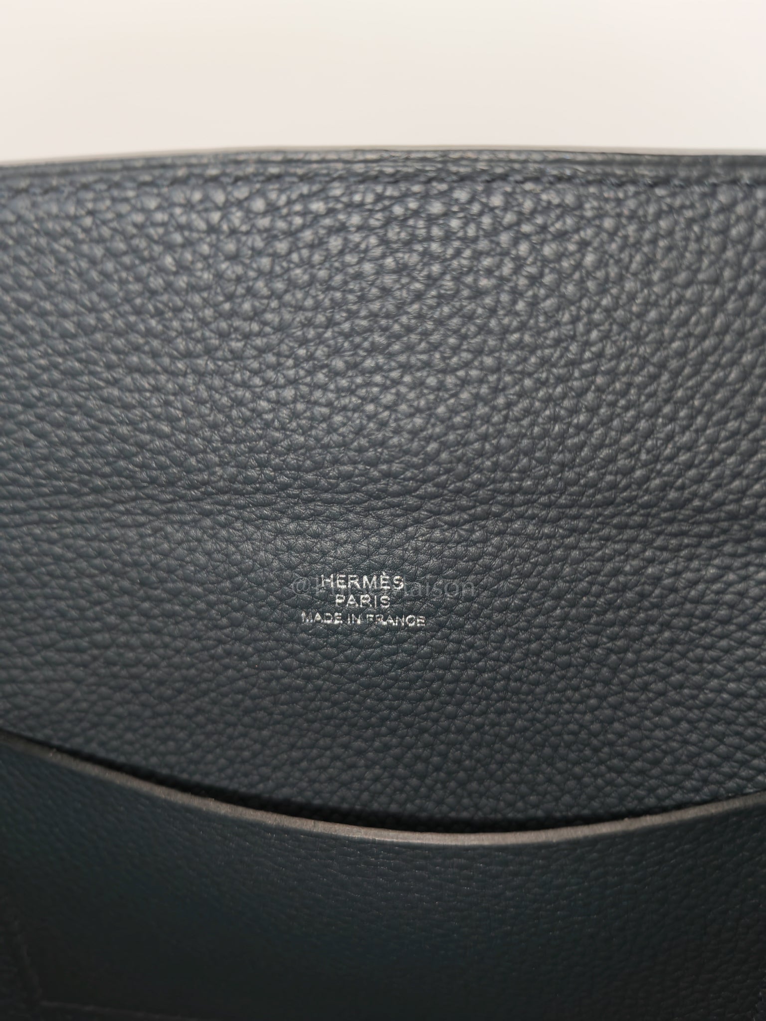 Videopoches in Gris Misty Togo Leather Sangle Cordage and Palladium Hardware Stamp K (2025) | Purse Maison Luxury Bags Shop
