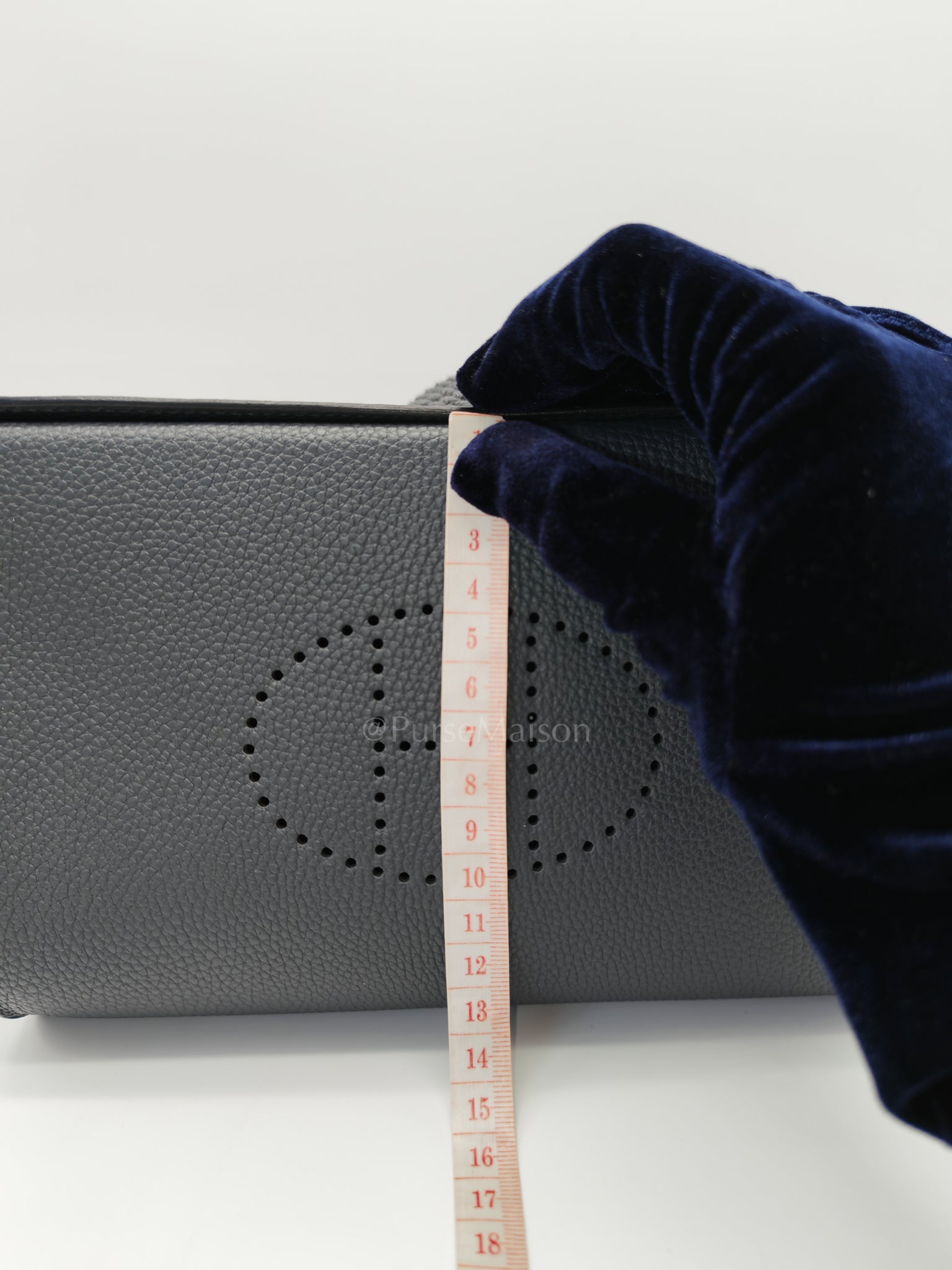 Videopoches in Gris Misty Togo Leather Sangle Cordage and Palladium Hardware Stamp K (2025) | Purse Maison Luxury Bags Shop
