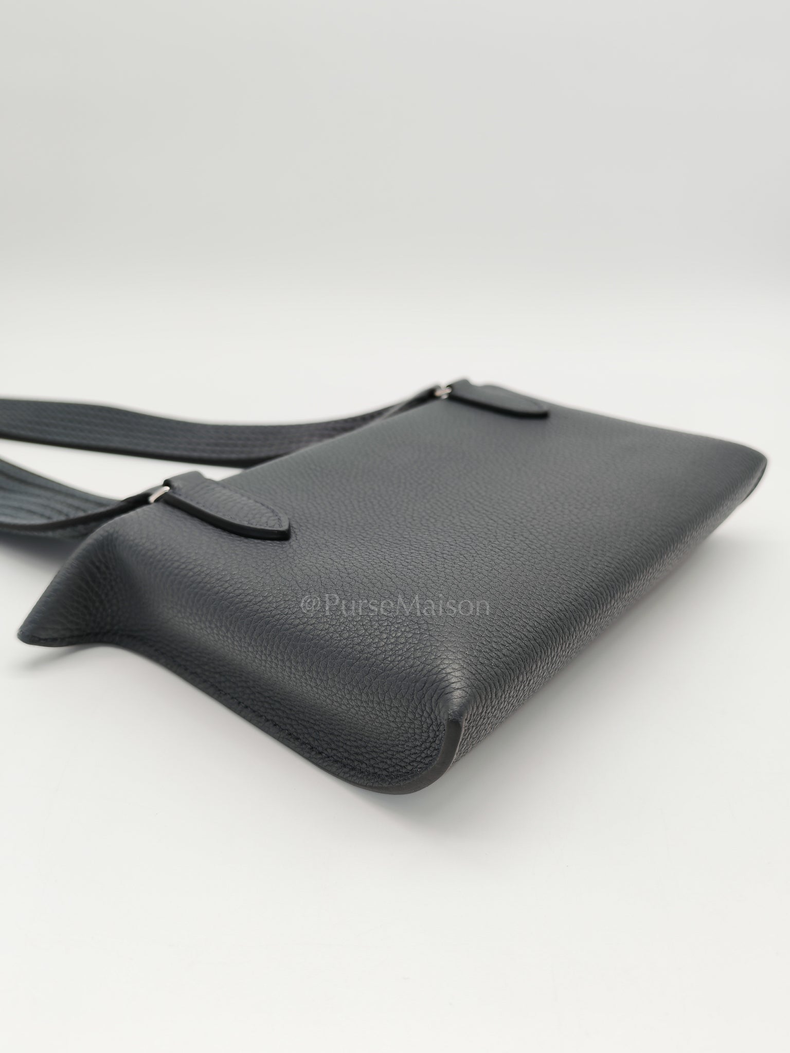 Videopoches in Gris Misty Togo Leather Sangle Cordage and Palladium Hardware Stamp K (2025) | Purse Maison Luxury Bags Shop