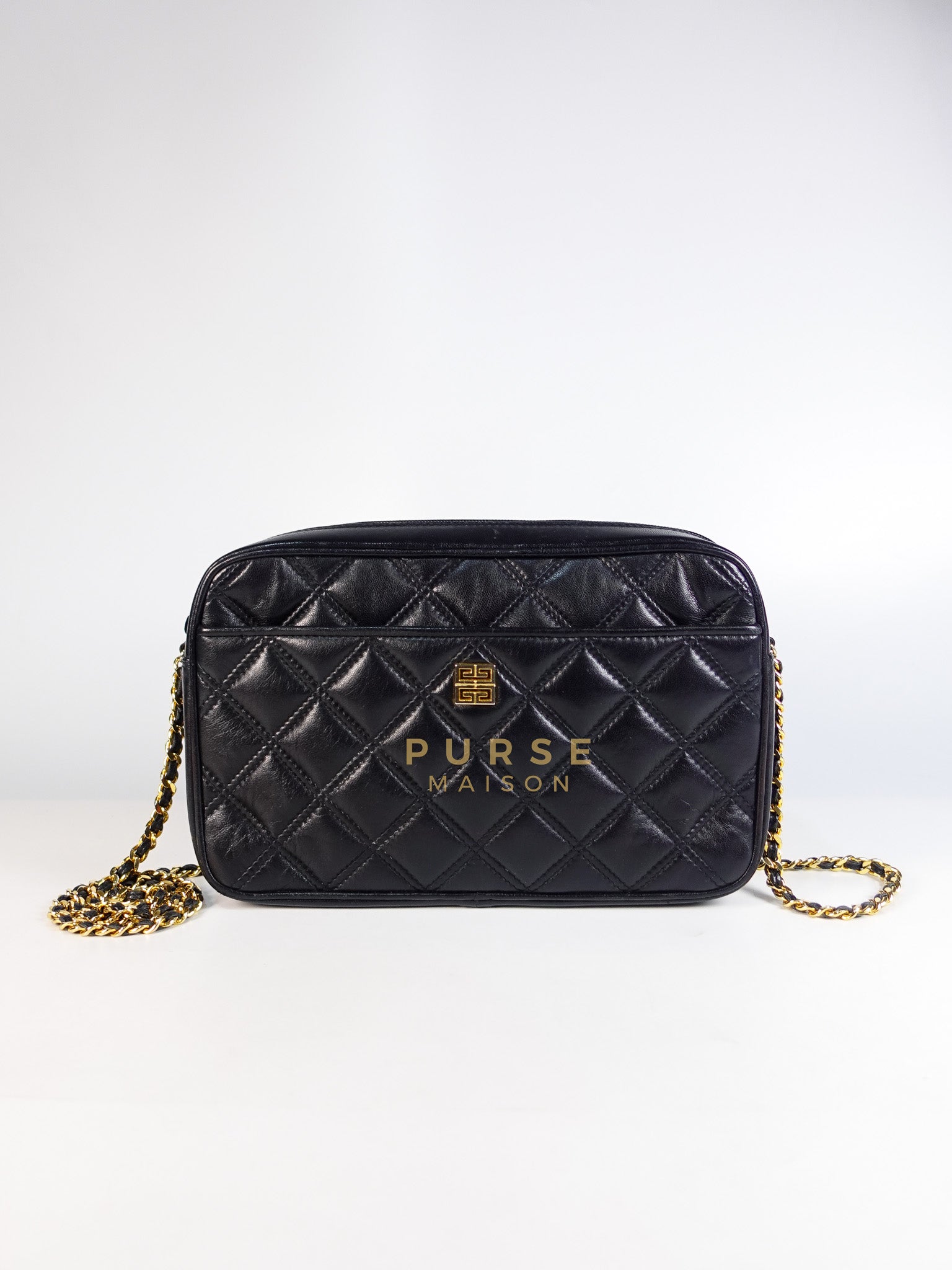 Vintage Camera Bag in Black Lambskin Leather | Purse Maison Luxury Bags Shop
