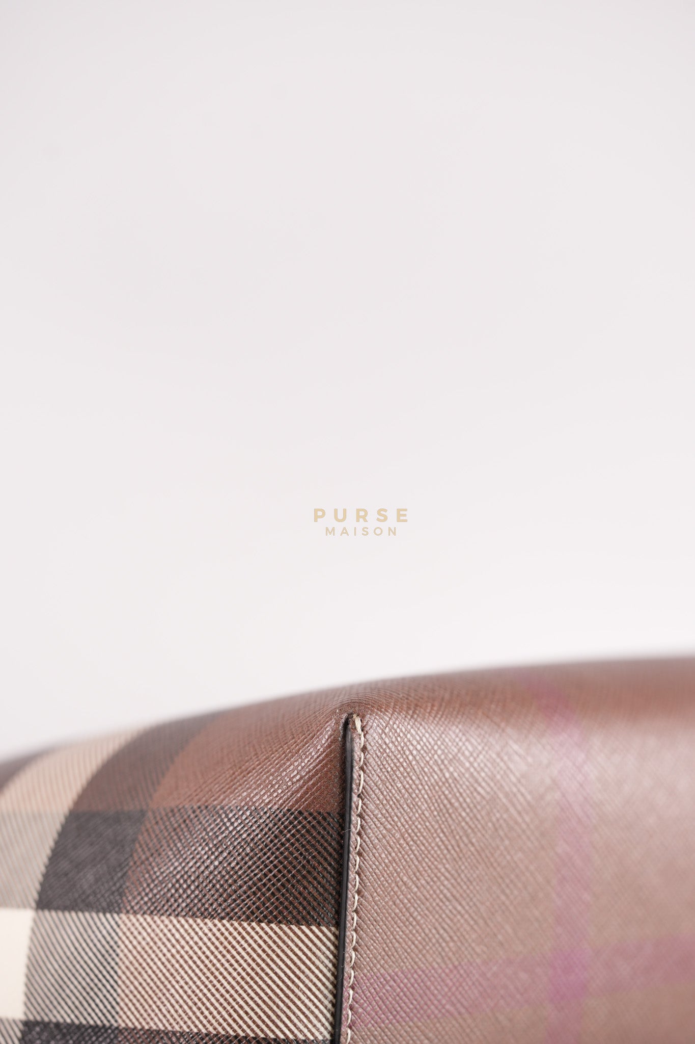 Vintage Check Tote Medium in Dark Birch Brown | Purse Maison Luxury Bags Shop