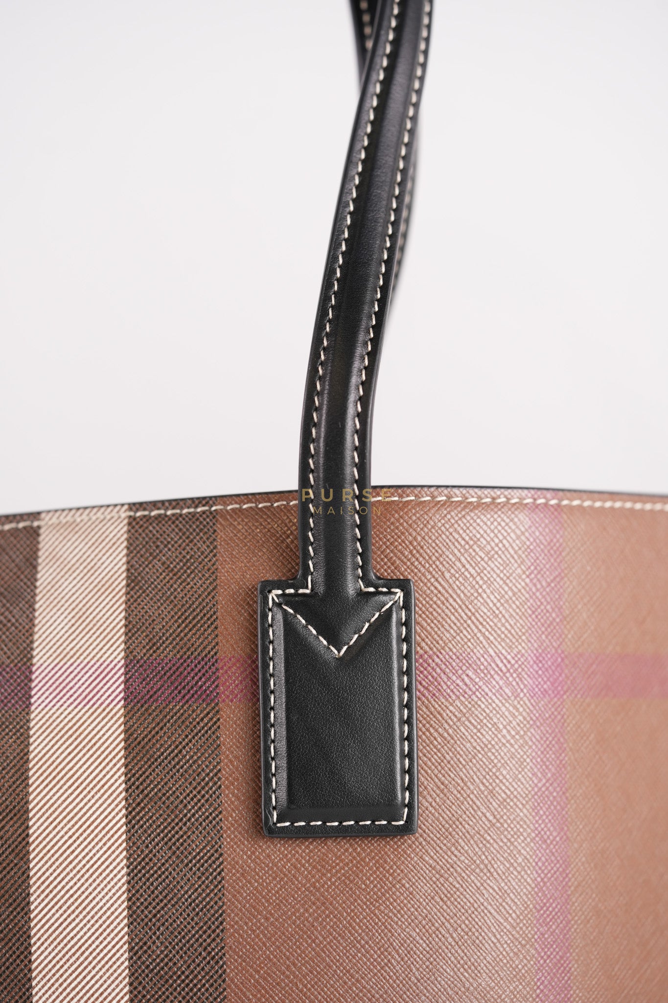 Vintage Check Tote Medium in Dark Birch Brown | Purse Maison Luxury Bags Shop