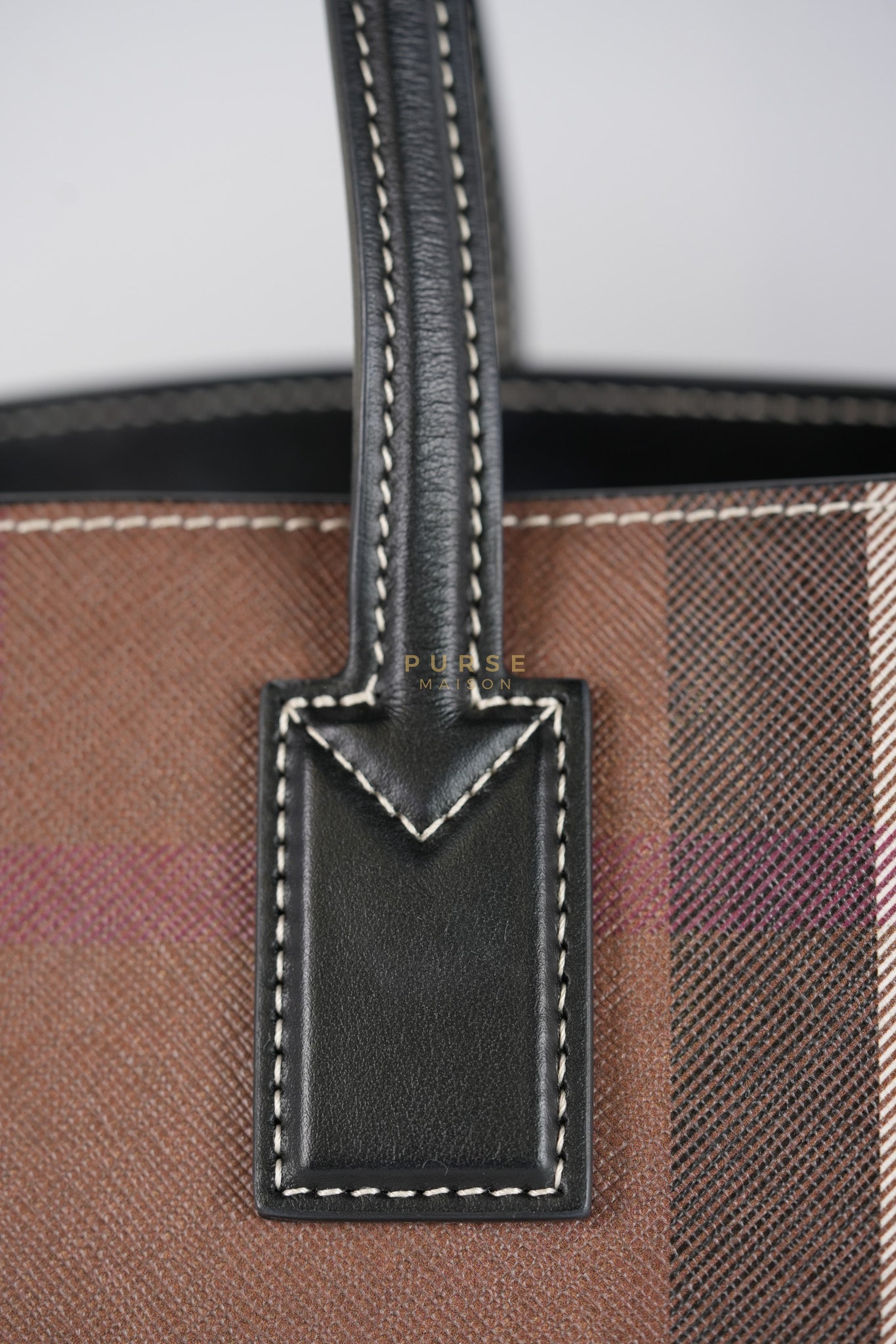 Vintage Check Tote Medium in Dark Birch Brown | Purse Maison Luxury Bags Shop