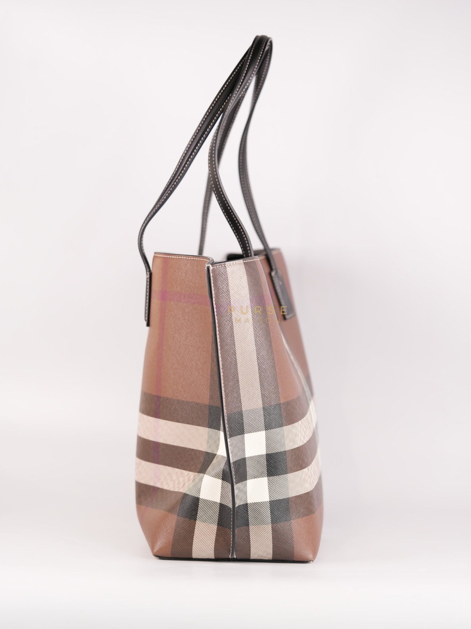 Vintage Check Tote Medium in Dark Birch Brown | Purse Maison Luxury Bags Shop