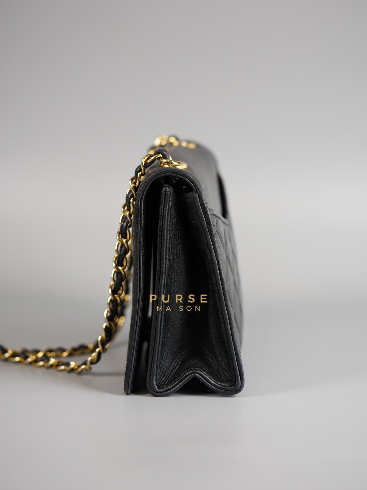 Vintage Coco Full Flap Chain Bag in Lambskin and 24k Gold Hardware Series 1 | Purse Maison Luxury Bags Shop