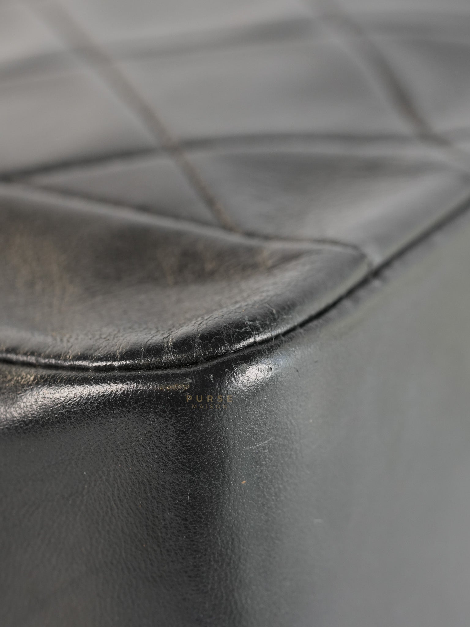 Vintage Diana Classic Single Flap Medium Black Quilted Lambskin Gold Hardware (Series 2) | Purse Maison Luxury Bags Shop