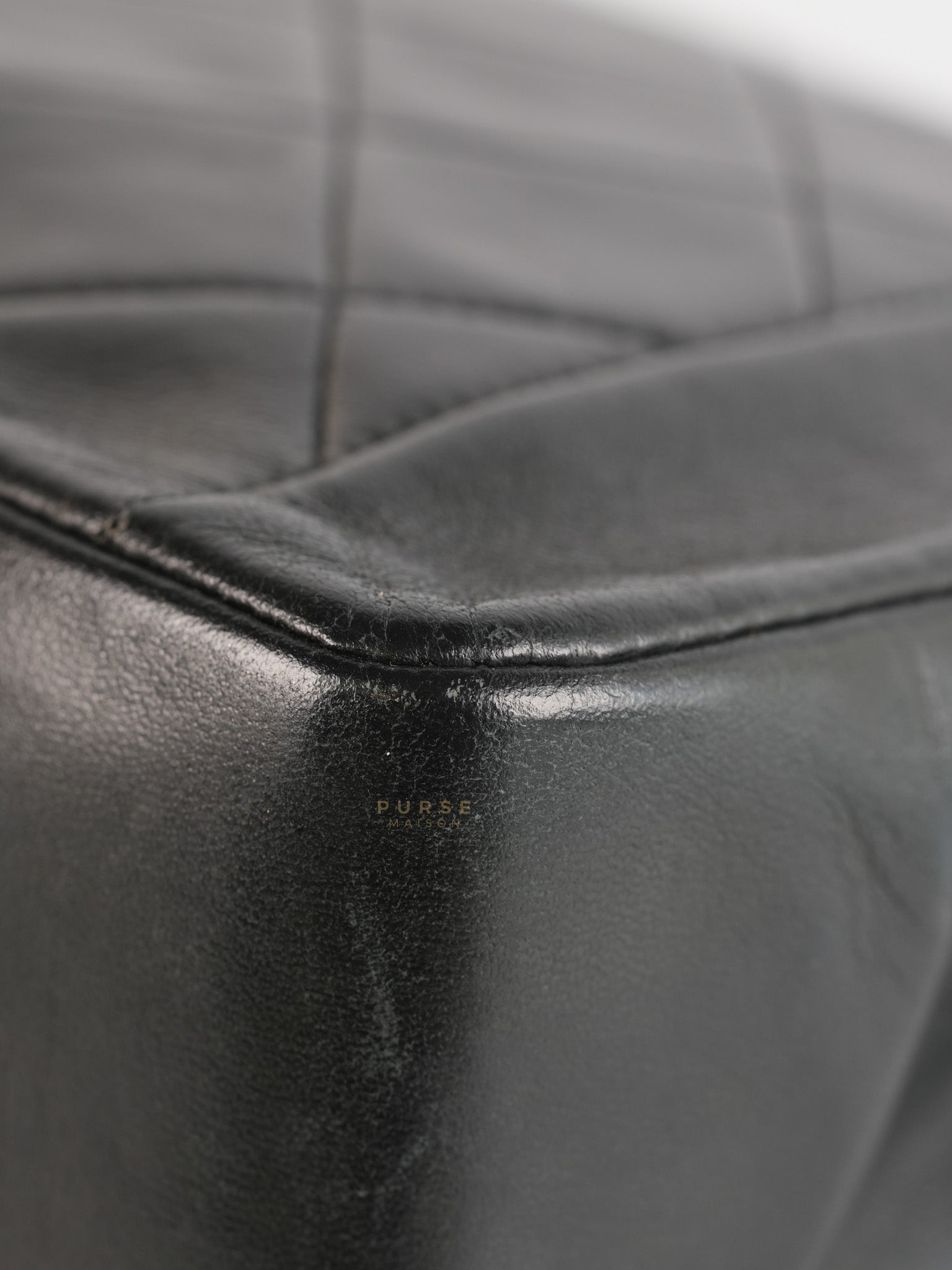 Vintage Diana Classic Single Flap Medium Black Quilted Lambskin Gold Hardware (Series 2) | Purse Maison Luxury Bags Shop