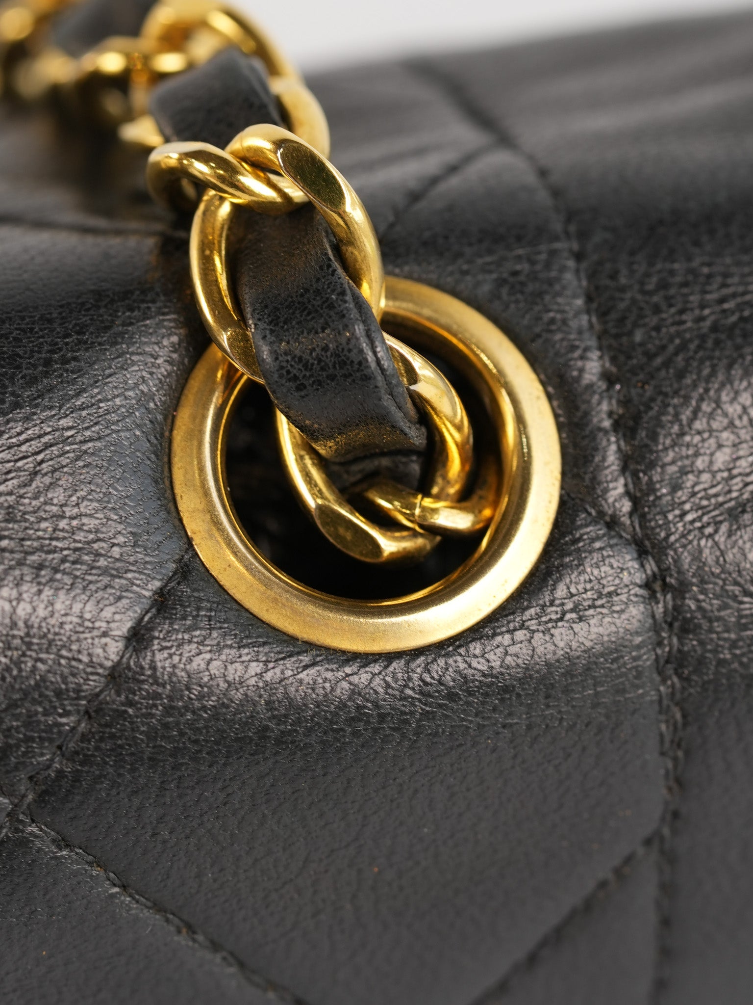 Vintage Diana Classic Single Flap Medium Black Quilted Lambskin Gold Hardware (Series 2) | Purse Maison Luxury Bags Shop