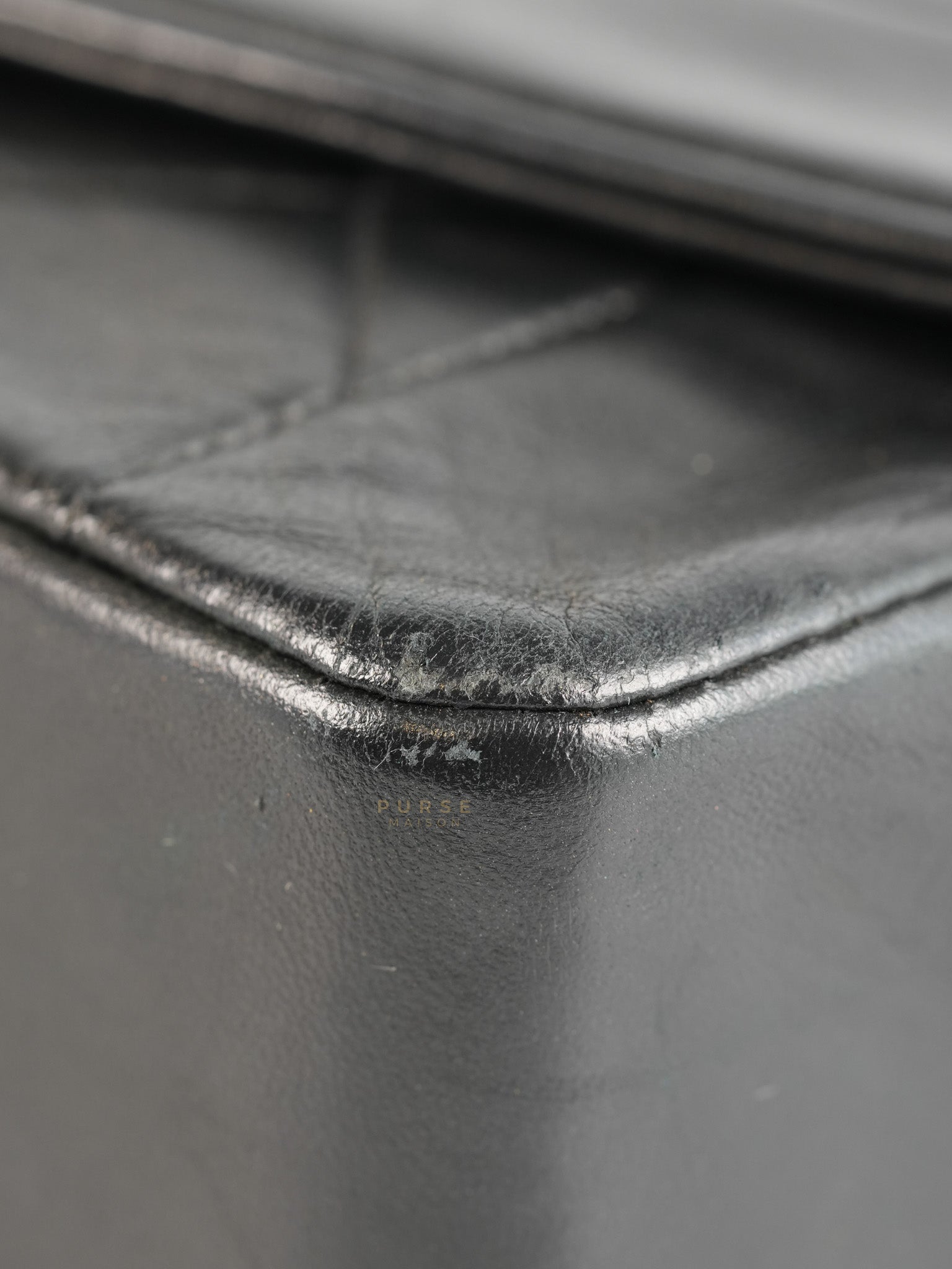 Vintage Diana Classic Single Flap Medium Black Quilted Lambskin Gold Hardware (Series 2) | Purse Maison Luxury Bags Shop