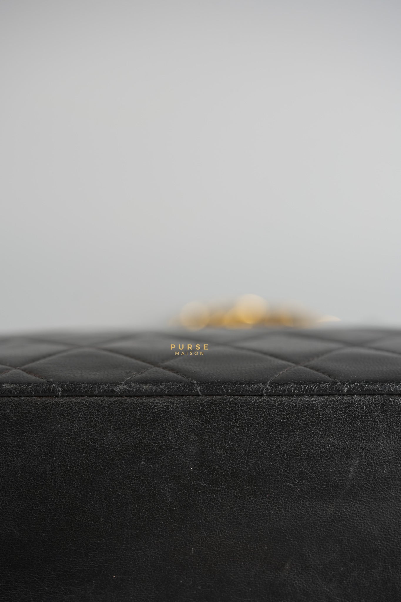 Vintage Diana Flap Bag Black Lambskin Leather and 24k Gold Hardware | Purse Maison Luxury Bags Shop