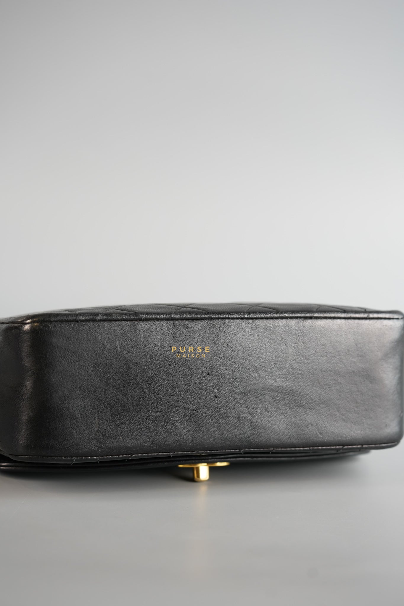 Vintage Diana Flap Bag Black Lambskin Leather and 24k Gold Hardware | Purse Maison Luxury Bags Shop