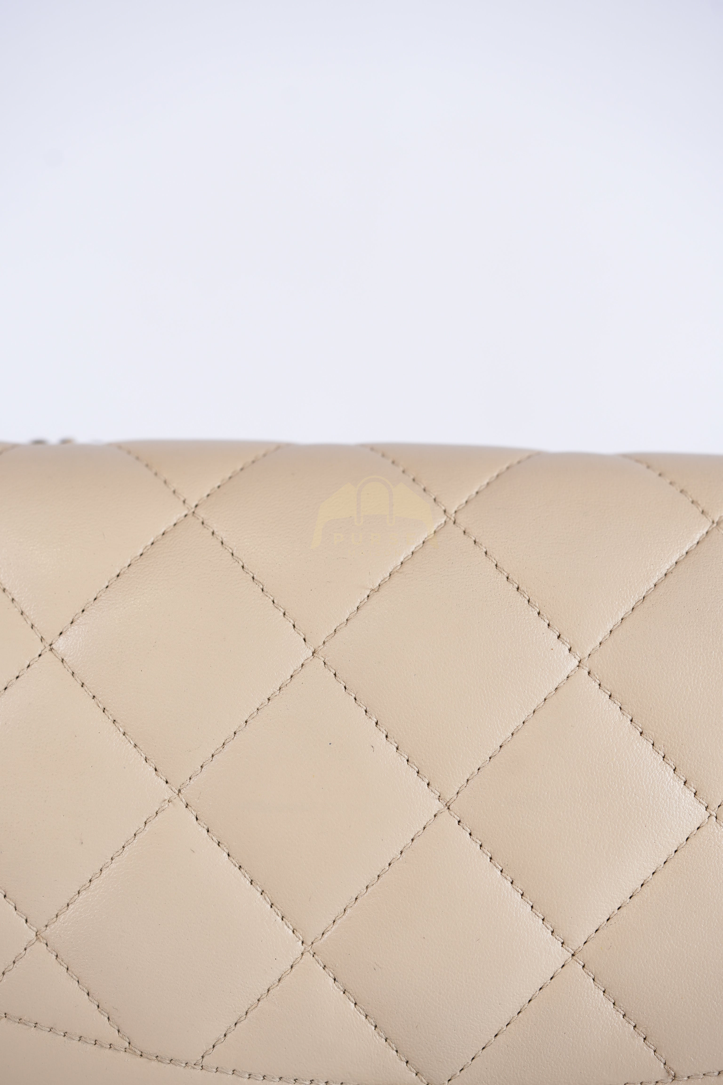Vintage Diana Medium in Beige Calfskin Leather and Gold Hardware Series 20 | Purse Maison Luxury Bags Shop