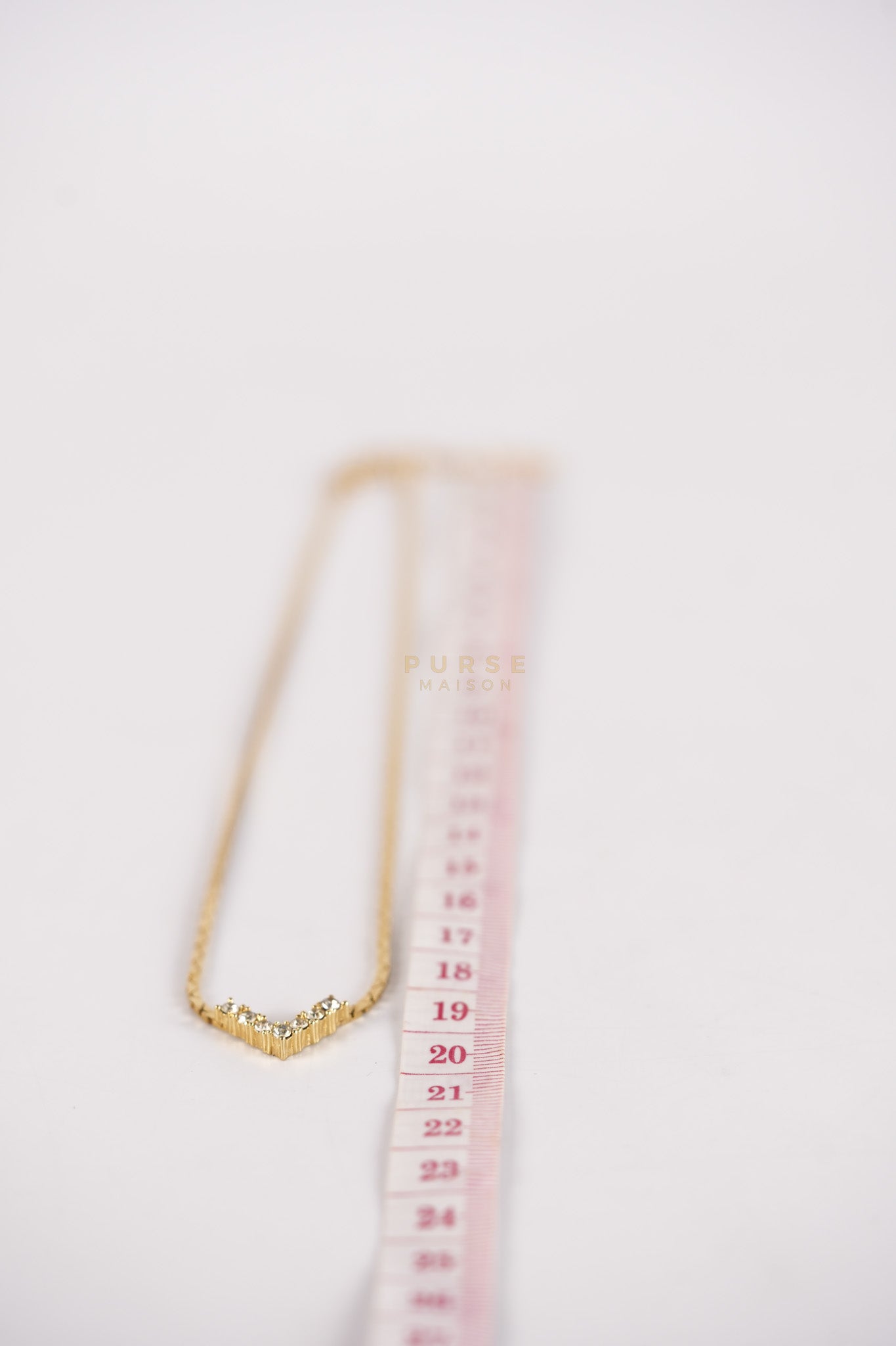 Vintage Dior V Point Chain Crystal Rhinestone Necklace | Purse Maison Luxury Bags Shop