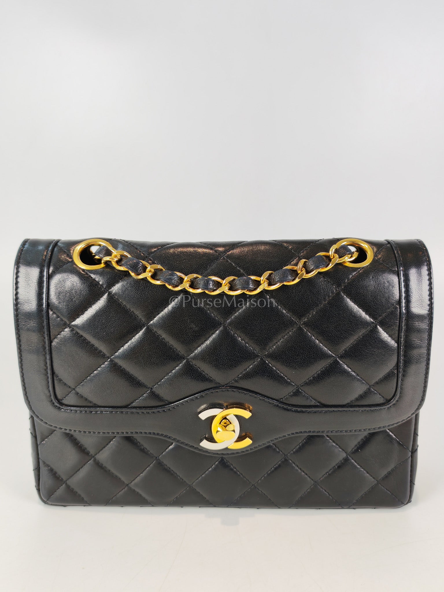 Vintage Double Flap in Black Quilted Lambskin Leather & Mixed Hardware Series 1 | Purse Maison Luxury Bags Shop